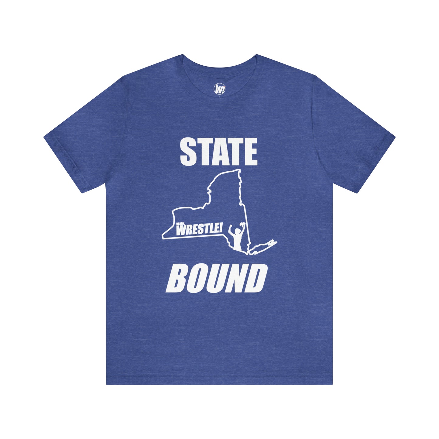 New York State Bound, Unisex Jersey Short Sleeve Tee, White Logo