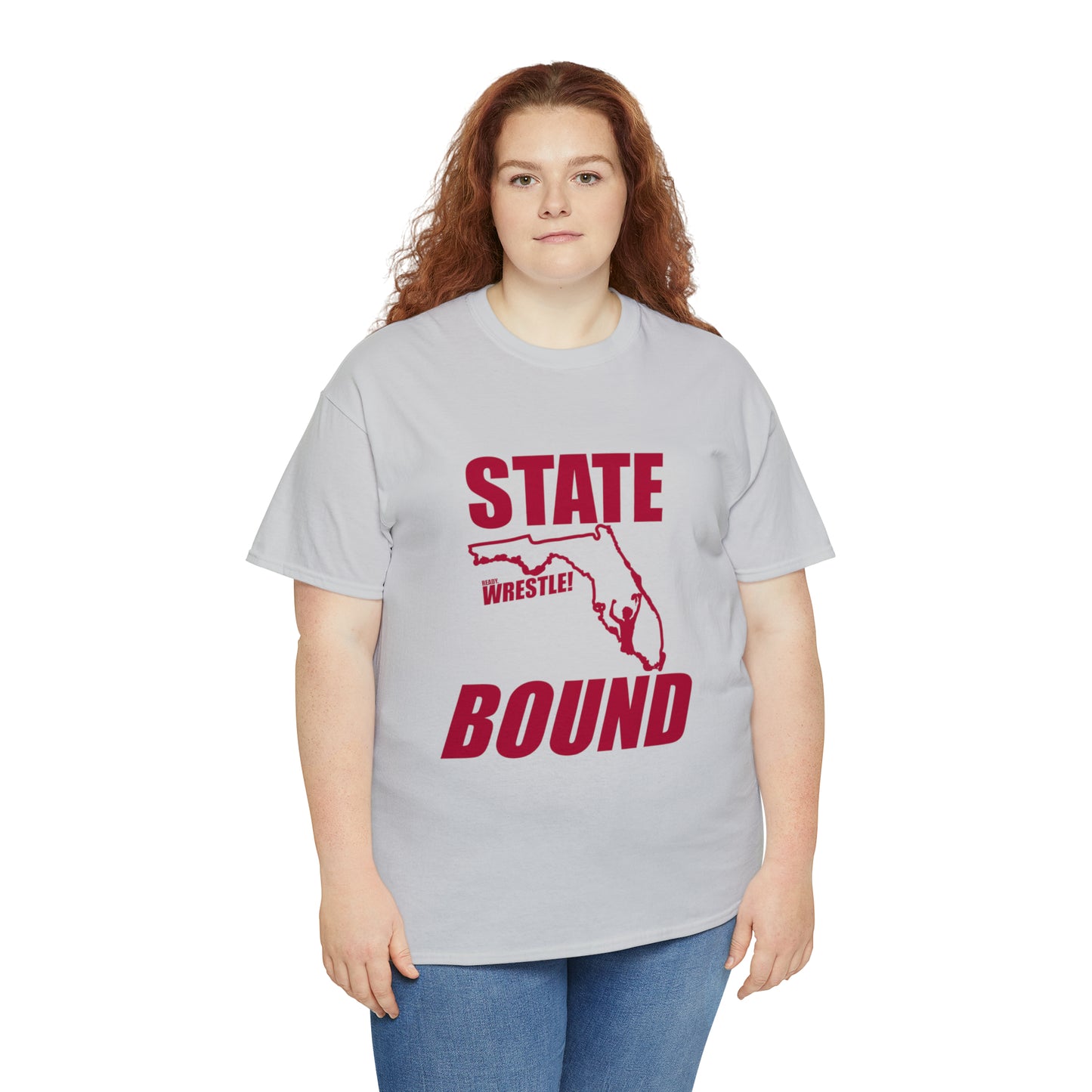 Florida State Bound, Red Logo, Unisex Heavy Cotton Tee