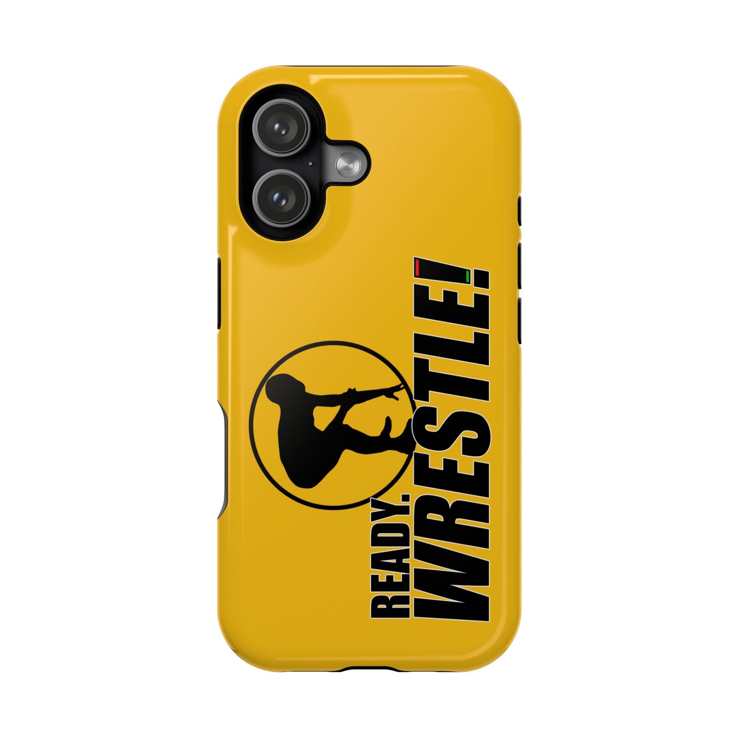 Ready. Wrestle! Yellow iPhone Magnetic Impact-Resistant Case