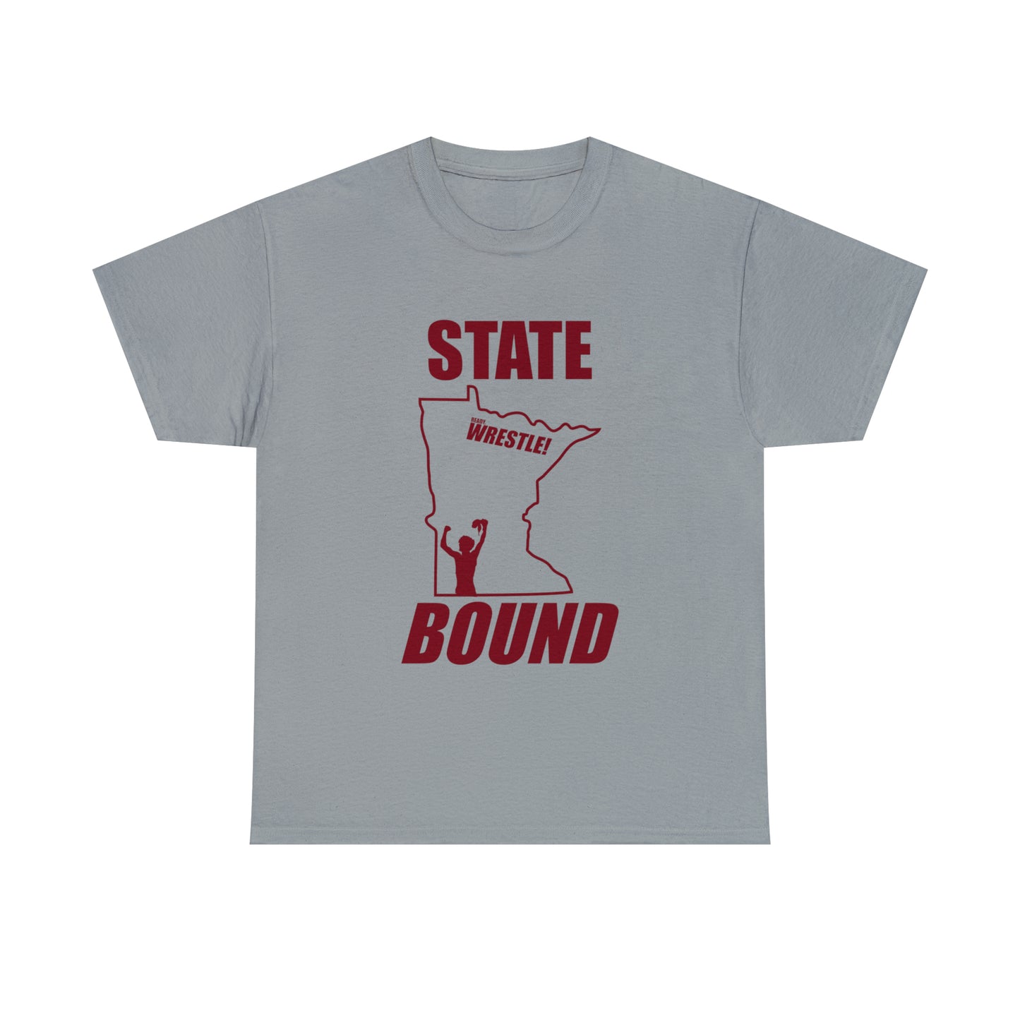 Minnetsota State Bound, Maroon Logo, Unisex Heavy Cotton Tee