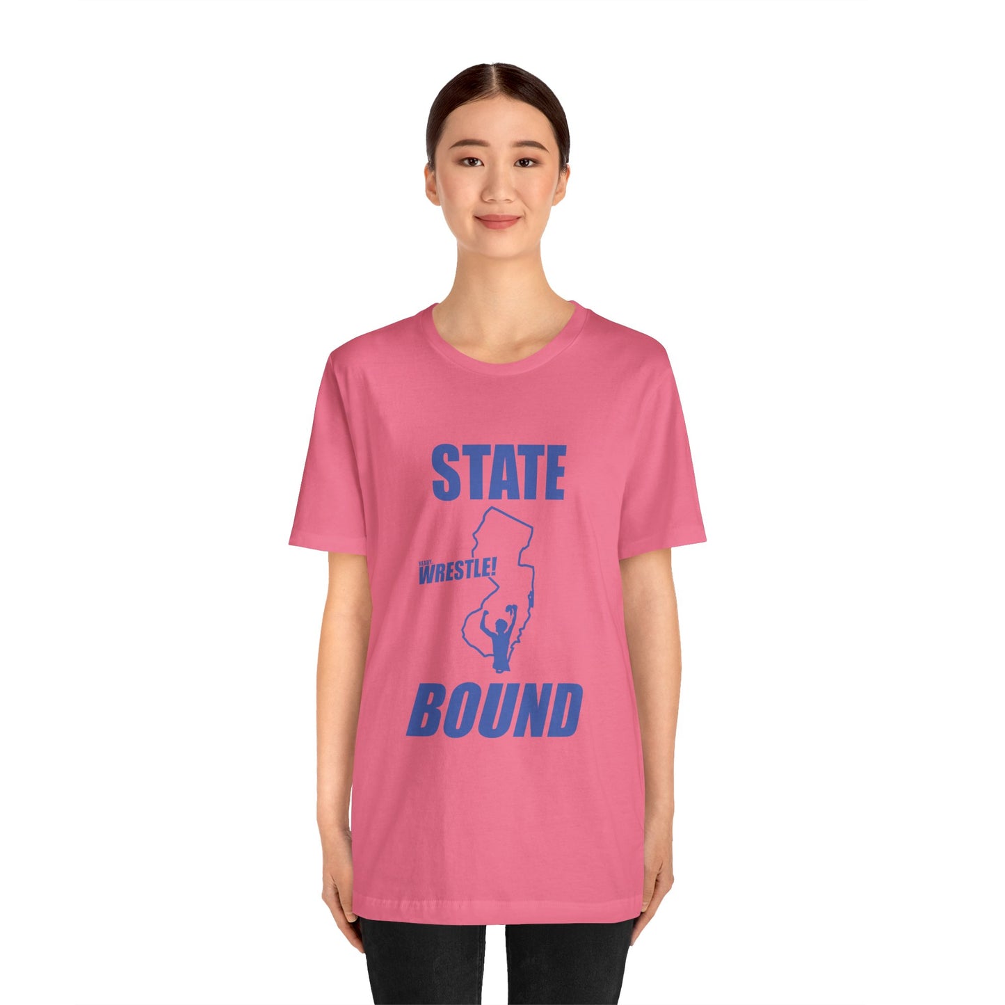 New Jersey State Bound, Blue print, Bella+Canvas 3001, Unisex Jersey Short Sleeve Tee