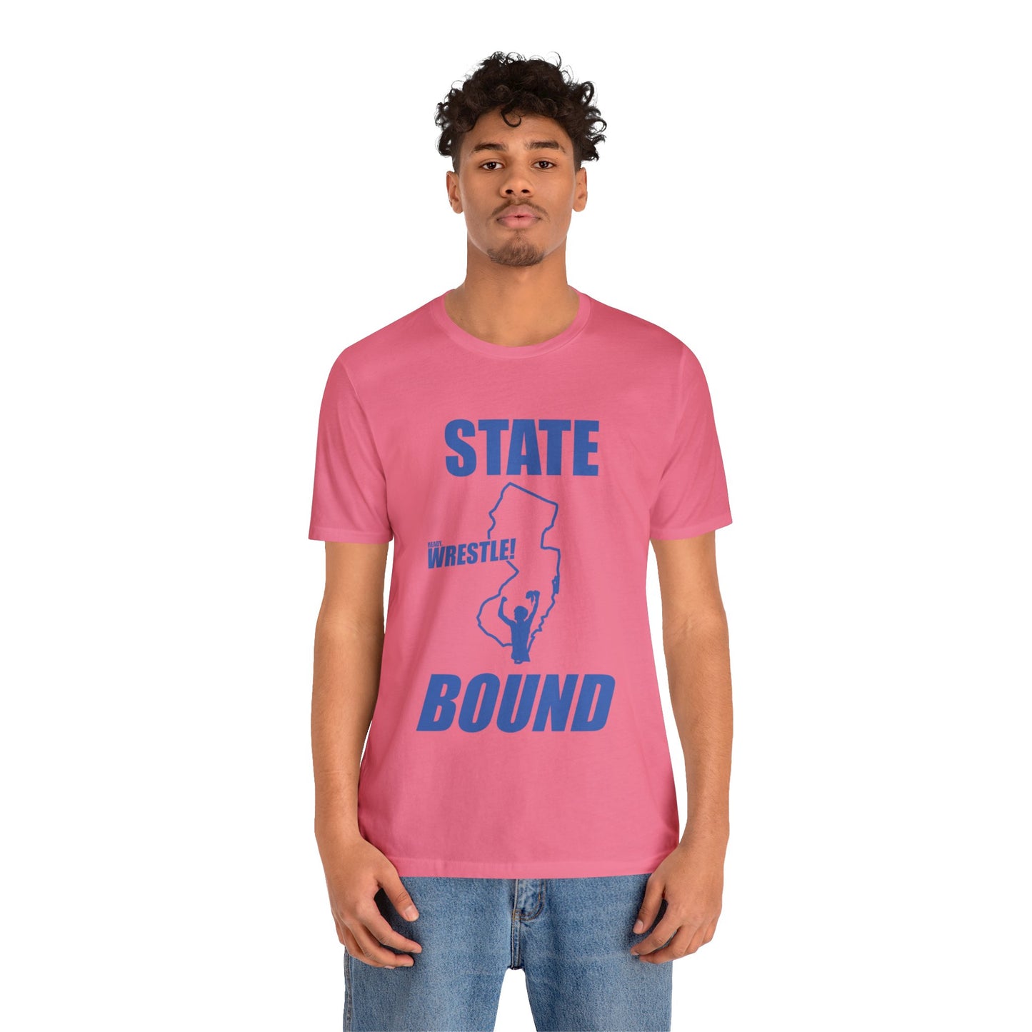 New Jersey State Bound, Blue print, Bella+Canvas 3001, Unisex Jersey Short Sleeve Tee