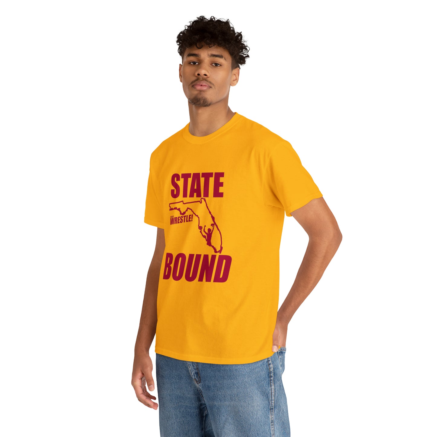 Florida State Bound, Red Logo, Unisex Heavy Cotton Tee