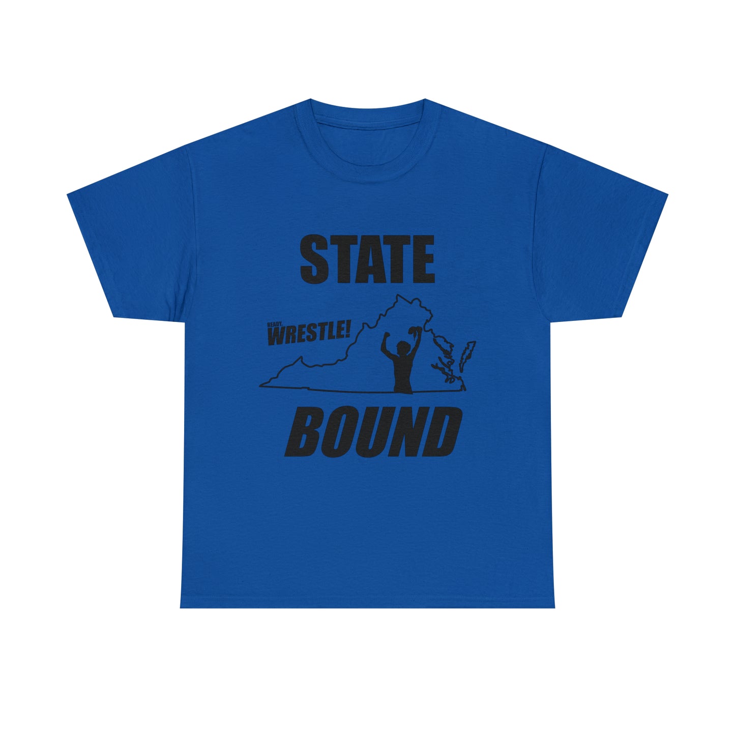 Virginia State Bound, Black Logo, Unisex Heavy Cotton Tee