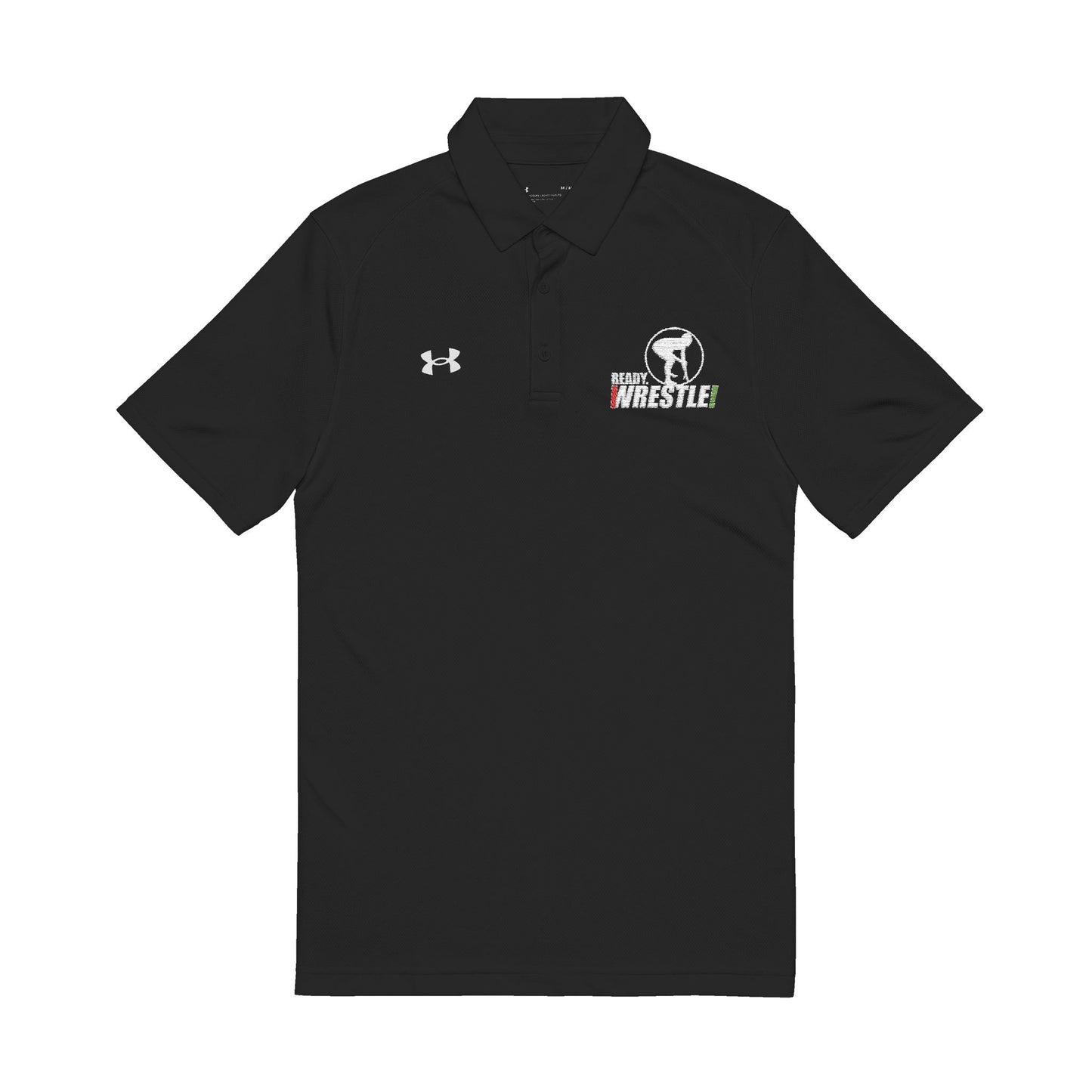 Embroidered Wrestling Logo Polo — Men's Performance Golf Shirt