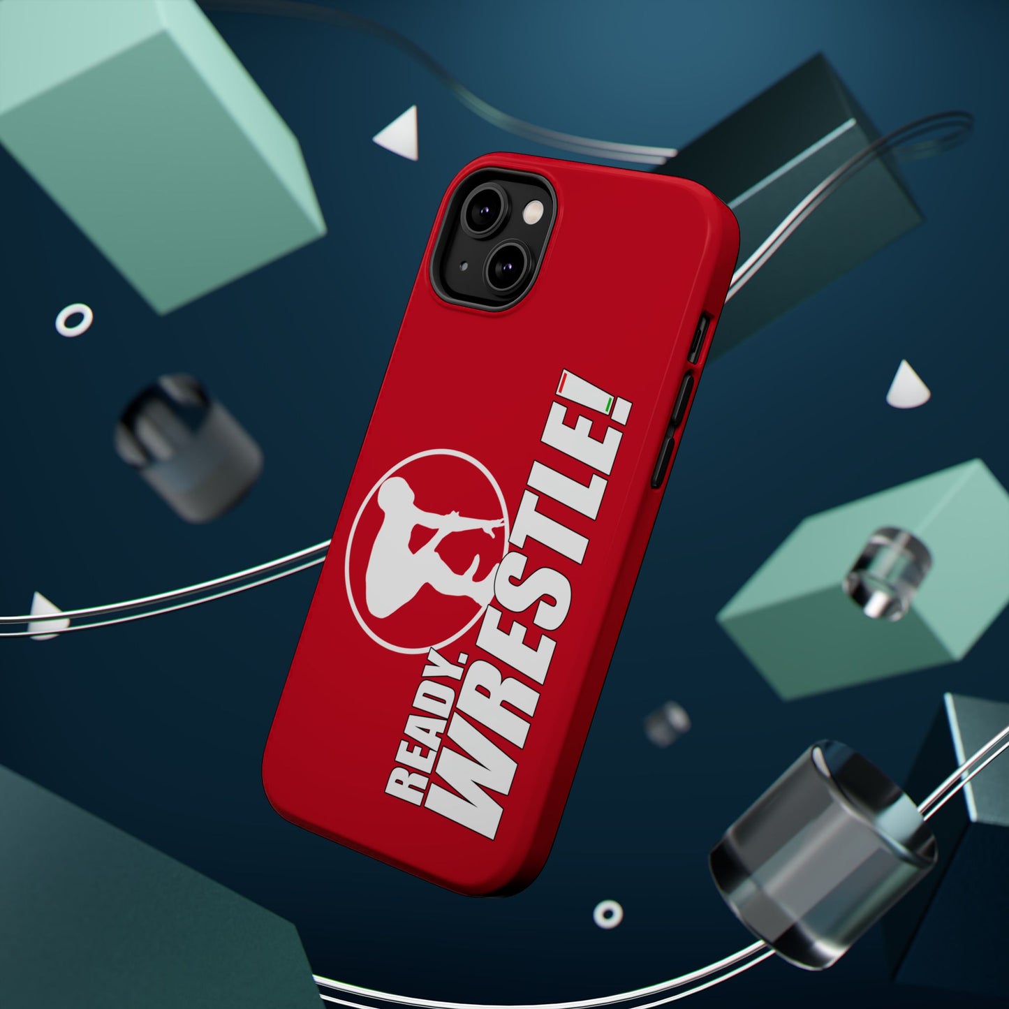 Ready. Wrestle! Red iPhone Magnetic Impact-Resistant Case