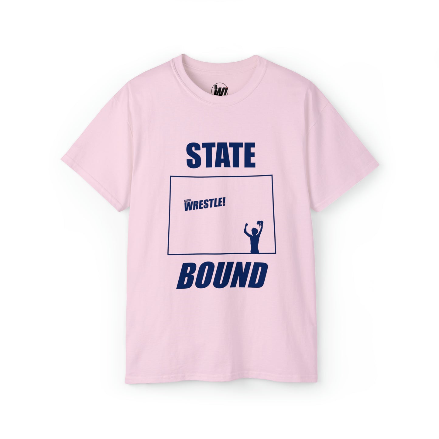 Coloroado State Bound, Unisex Ultra Cotton Tee, Blue Logo