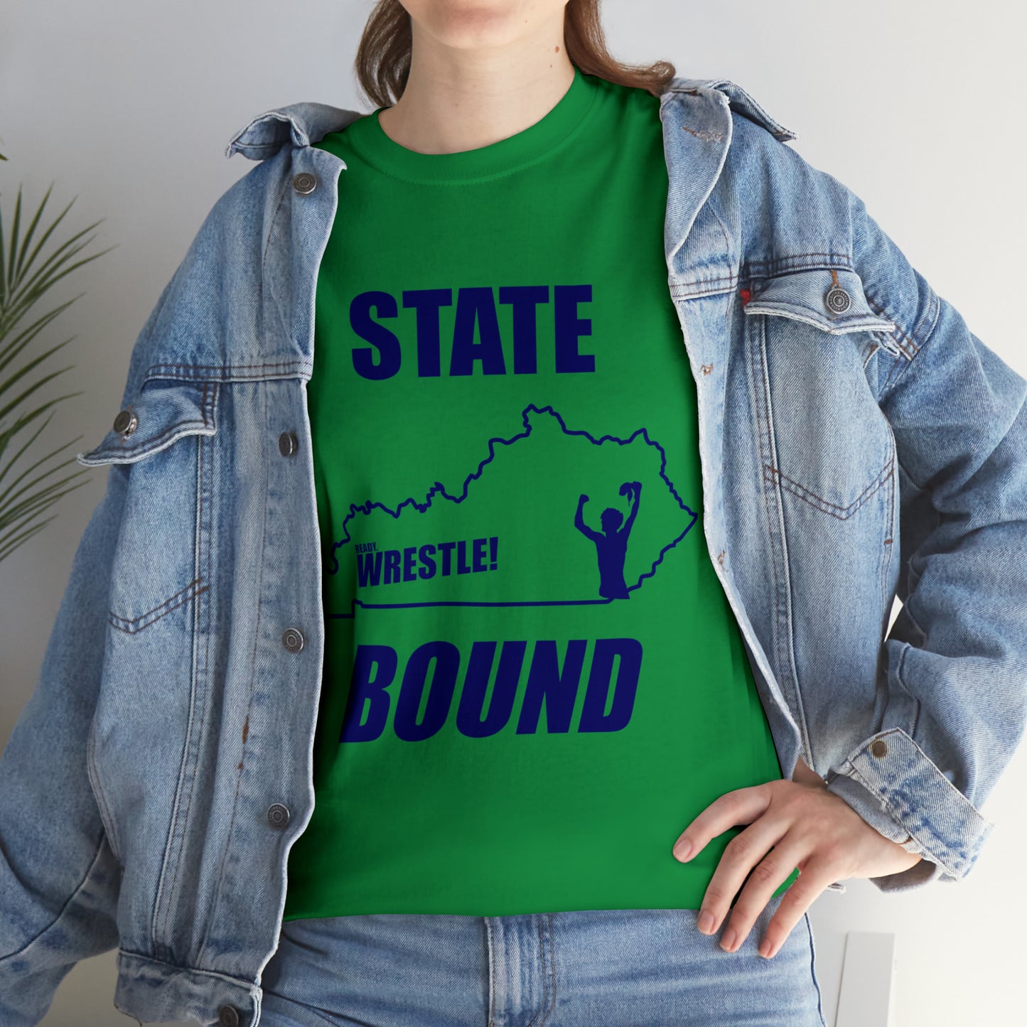 Kentucky State Bound, Royal Blue Logo, Unisex Heavy Cotton Tee