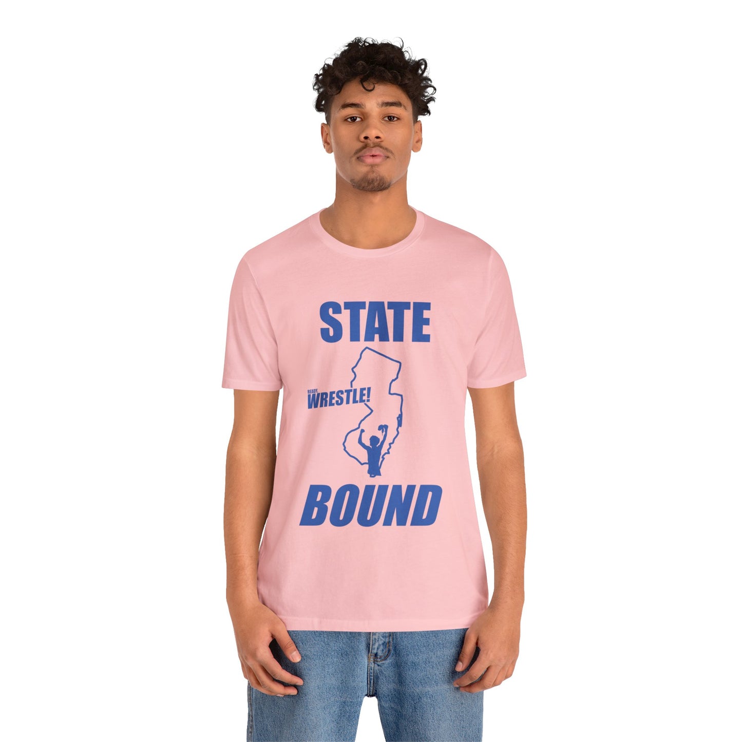 New Jersey State Bound, Blue print, Bella+Canvas 3001, Unisex Jersey Short Sleeve Tee