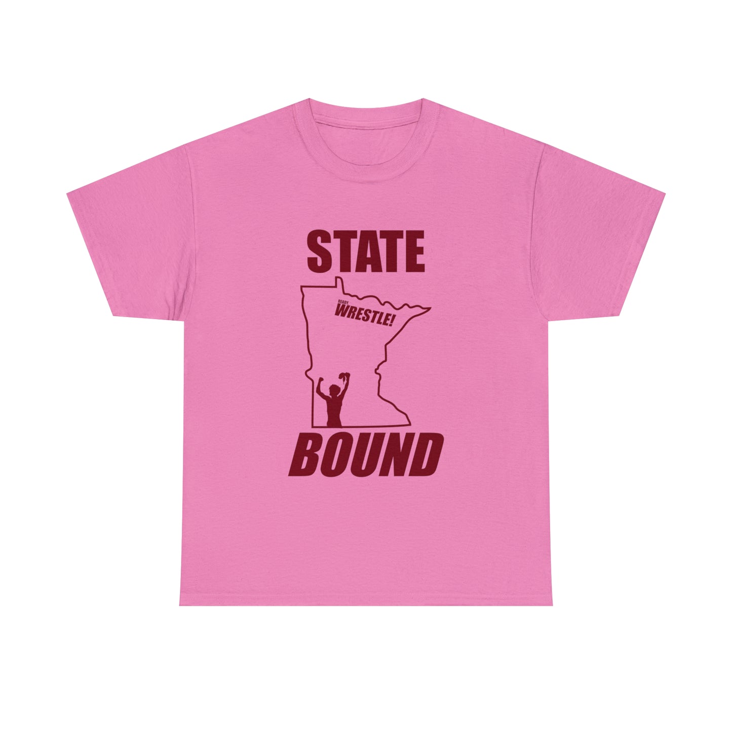 Minnetsota State Bound, Maroon Logo, Unisex Heavy Cotton Tee