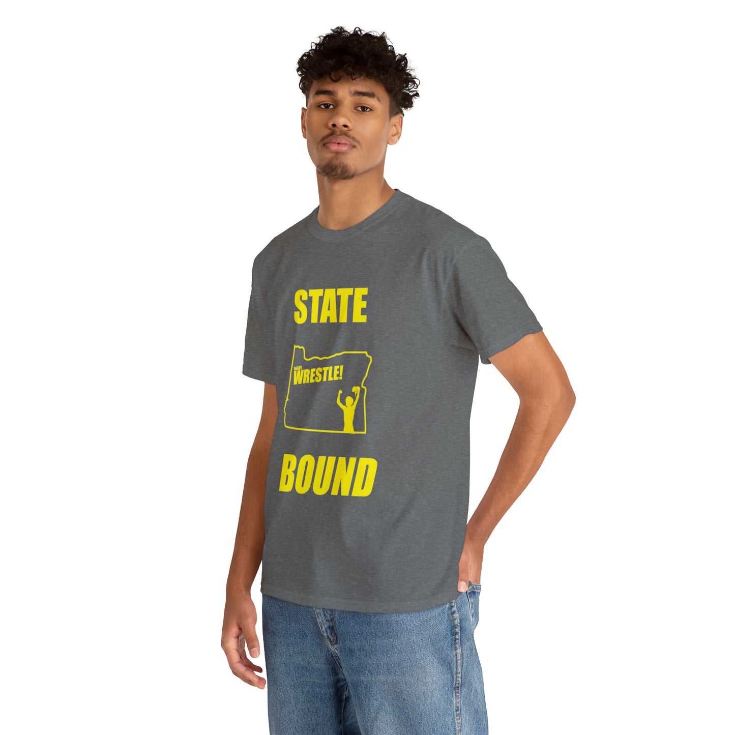 Oregon State Bound, Gold Logo, Unisex Heavy Cotton Tee