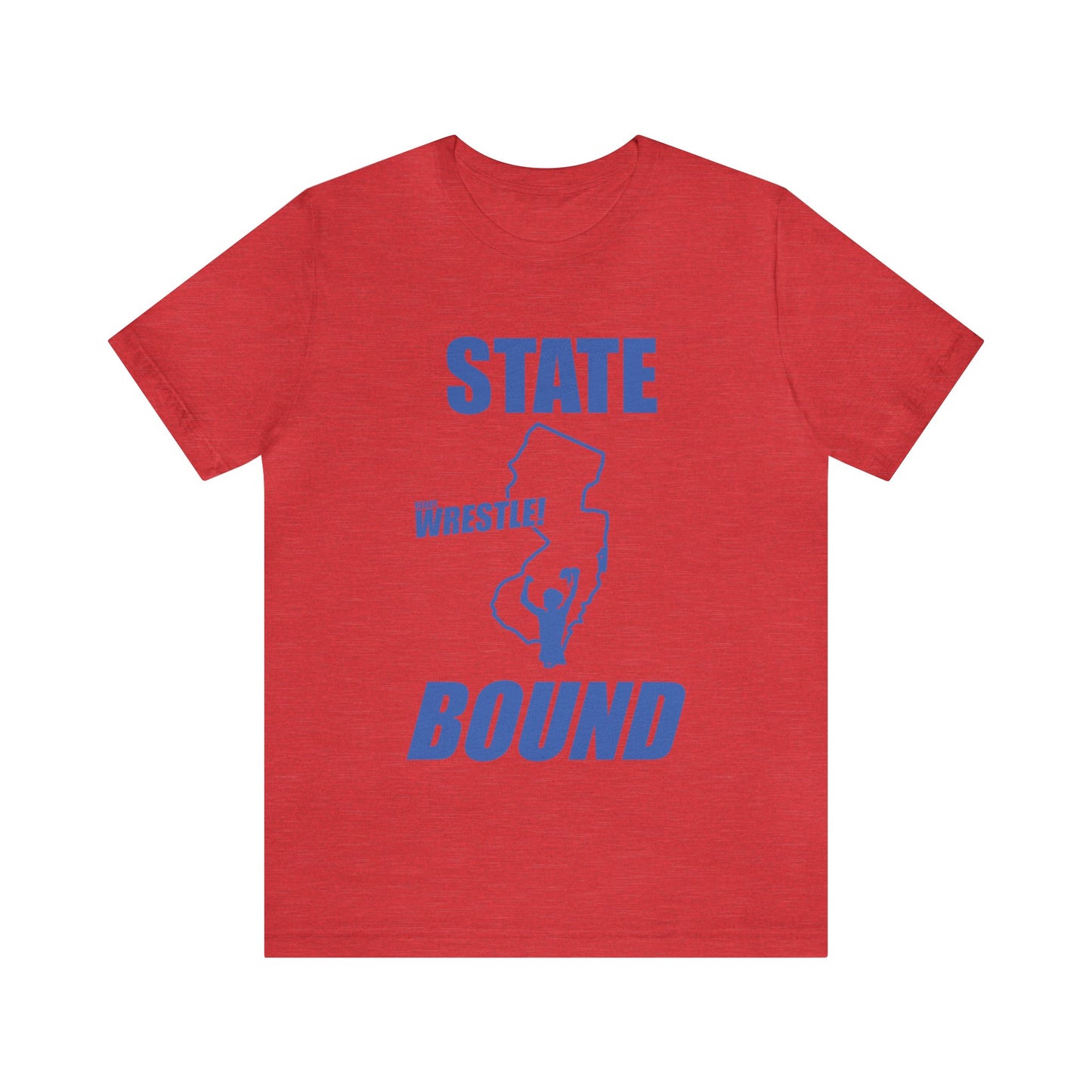 New Jersey State Bound, Blue print, Bella+Canvas 3001, Unisex Jersey Short Sleeve Tee