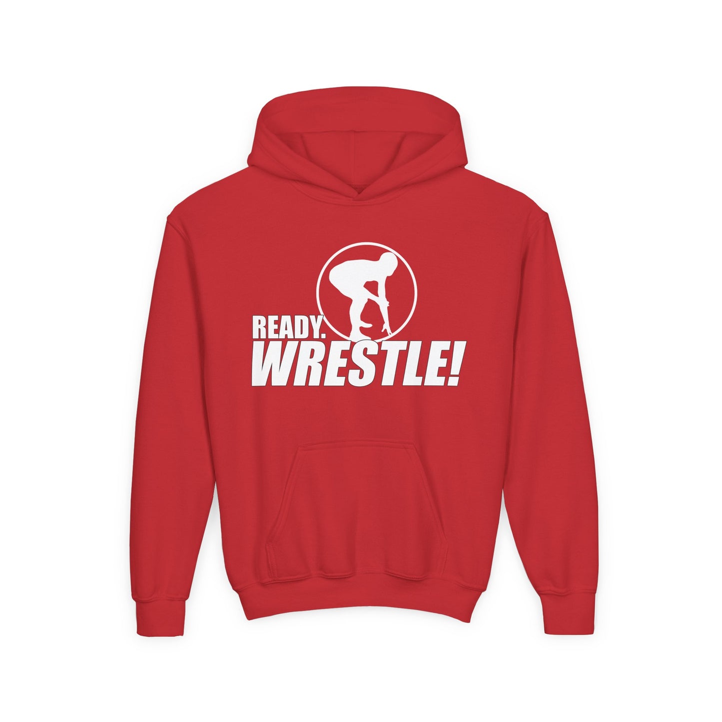 Just Keep Wrestling, Youth Heavy Blend Hooded Sweatshirt