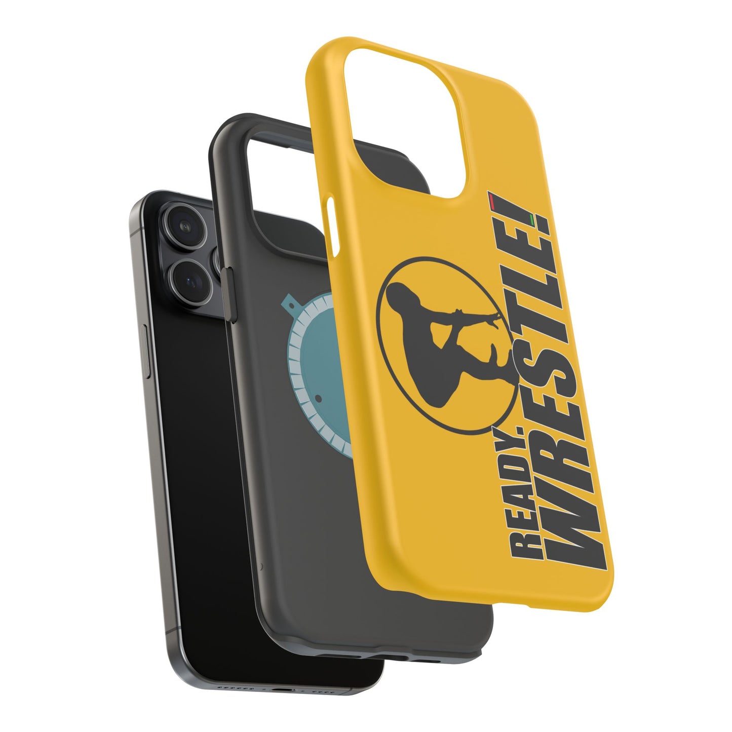 Ready. Wrestle! Yellow iPhone Magnetic Impact-Resistant Case