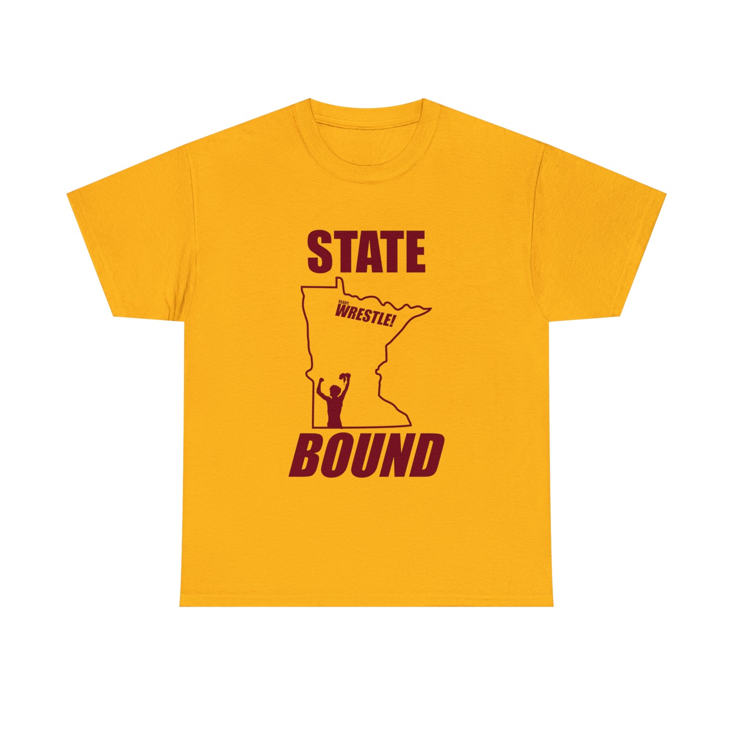 Minnetsota State Bound, Maroon Logo, Unisex Heavy Cotton Tee