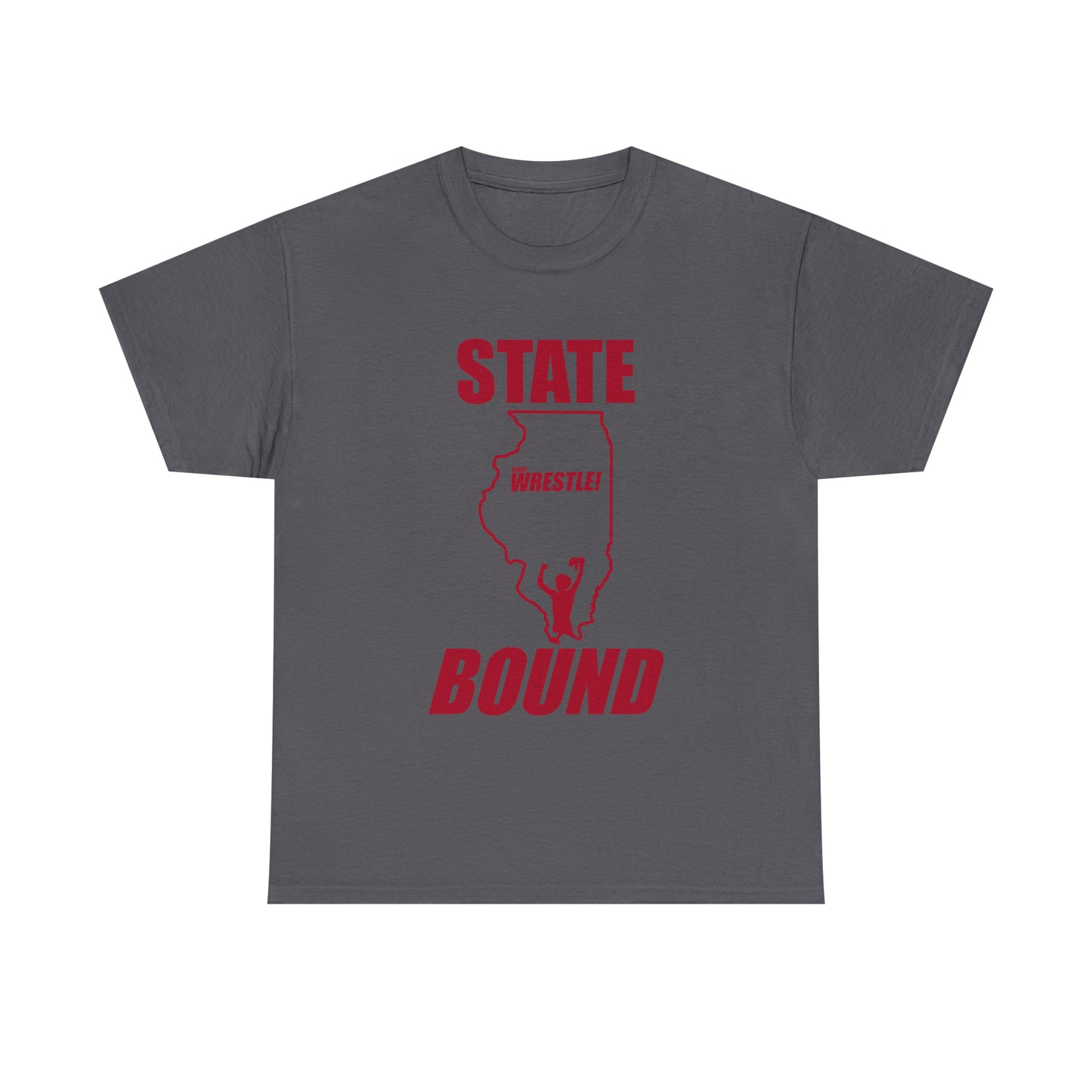 Illinois State Bound, Red Logo, Unisex Heavy Cotton Tee