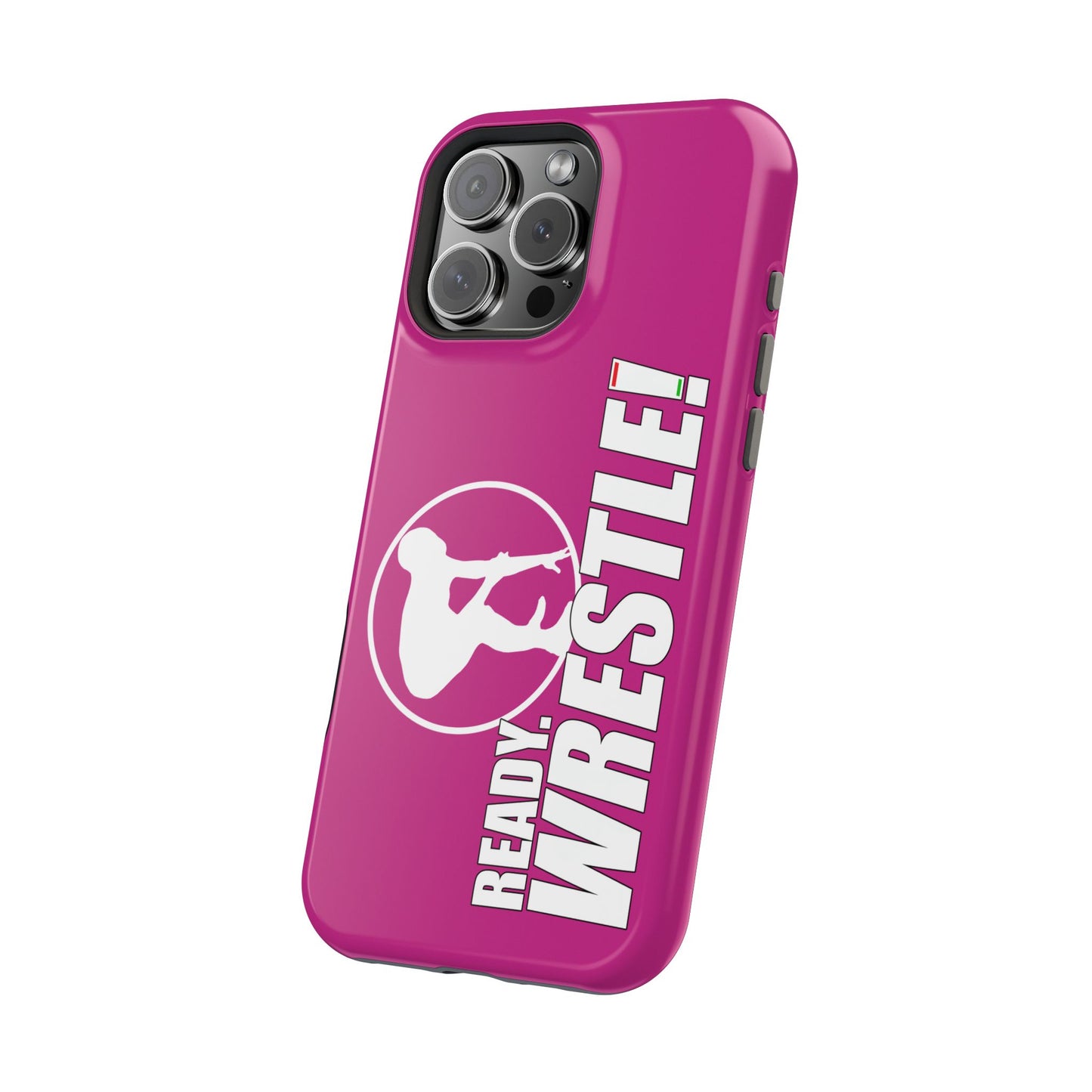 Ready. Wrestle! Pink iPhone Magnetic Impact-Resistant Case
