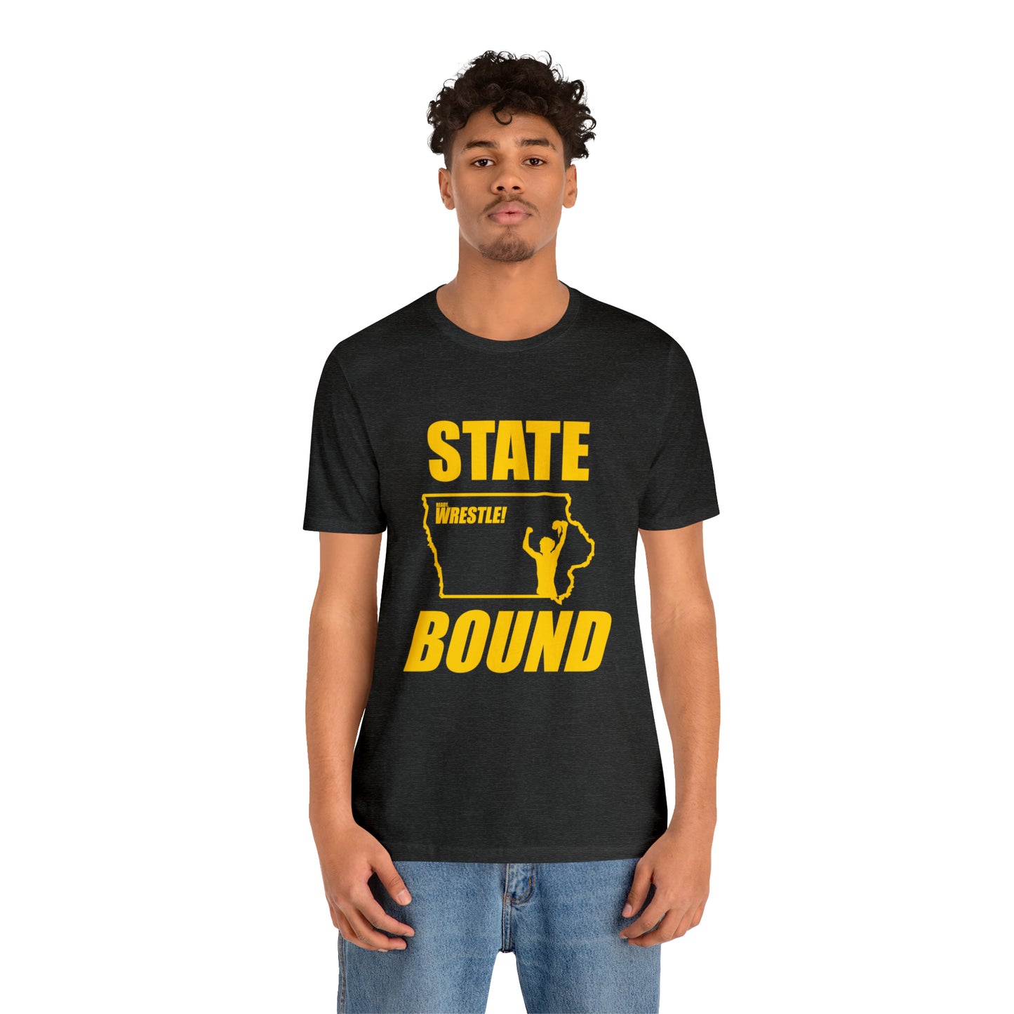 Iowa State Bound, Unisex Jersey Short Sleeve Tee, Gold Logo