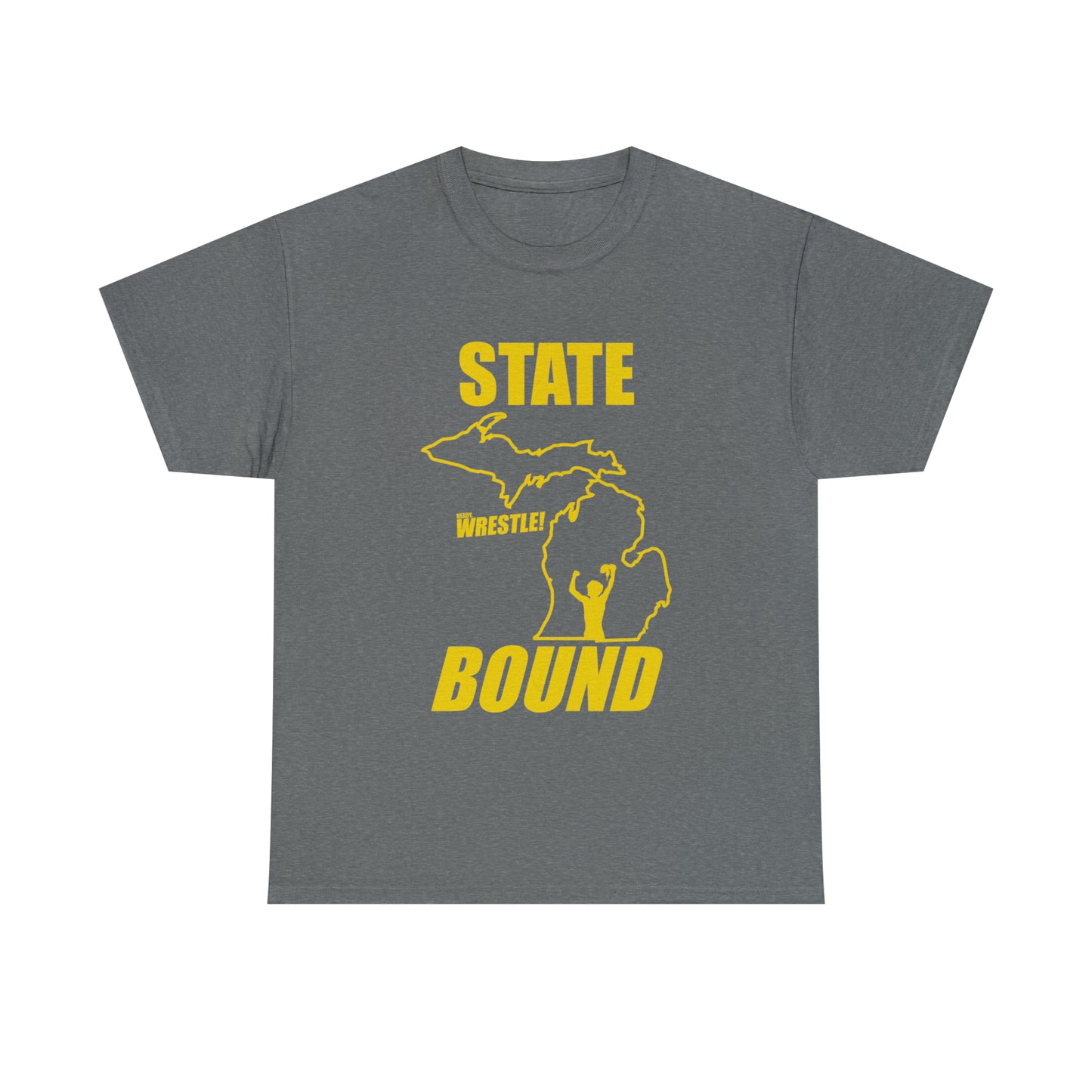 Michigan State Bound, Gold Logo, Unisex Heavy Cotton Tee