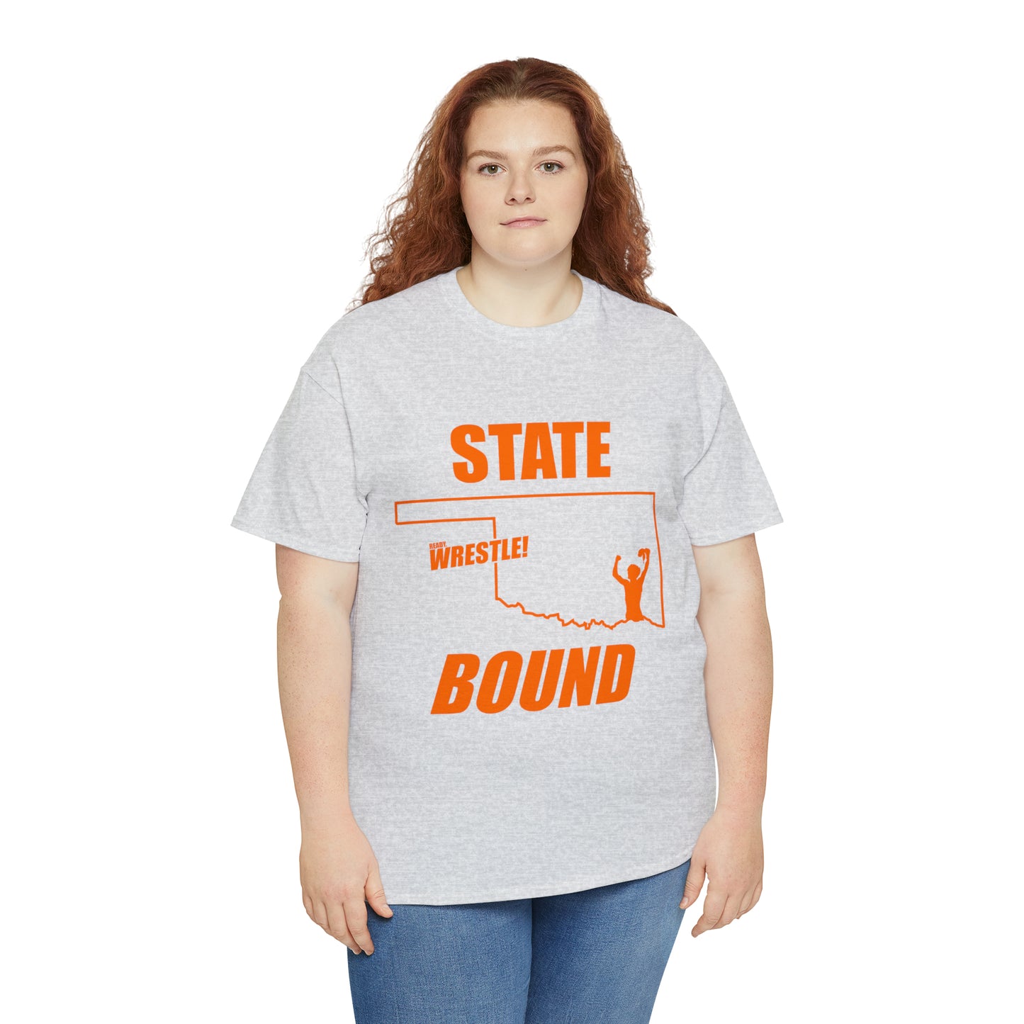 Oklahoma State Bound, Orange Logo, Unisex Heavy Cotton Tee