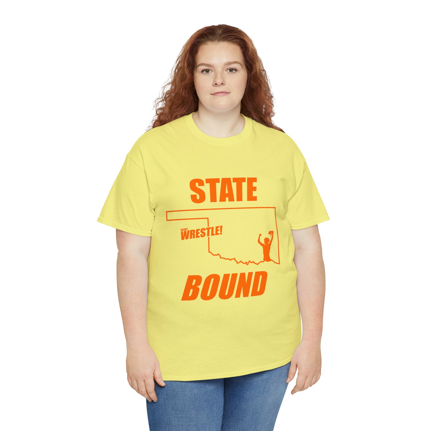 Oklahoma State Bound, Orange Logo, Unisex Heavy Cotton Tee