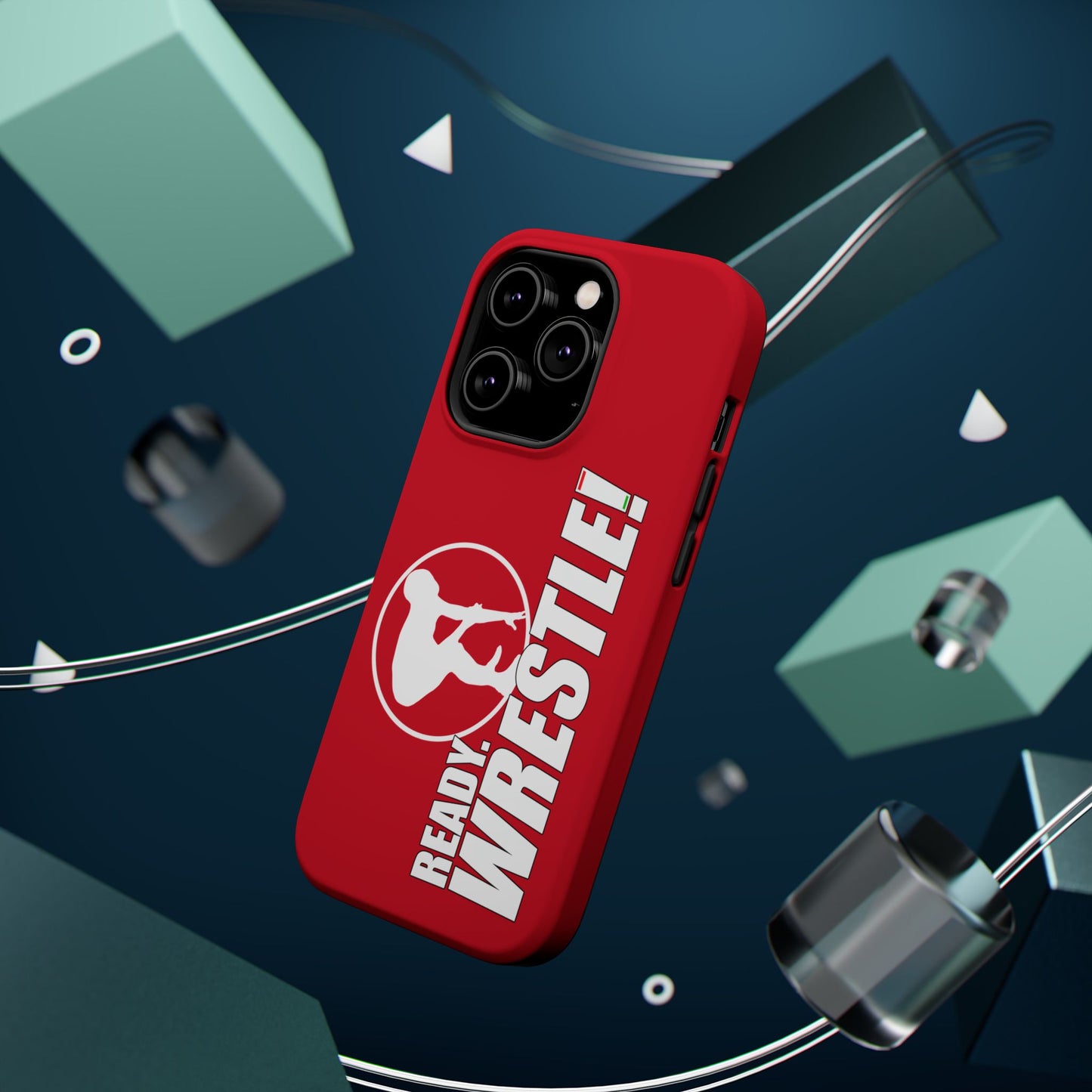 Ready. Wrestle! Red iPhone Magnetic Impact-Resistant Case