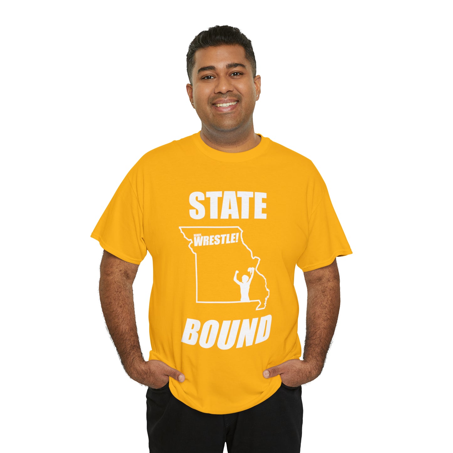 Missouri State Bound, White Logo, Unisex Heavy Cotton Tee