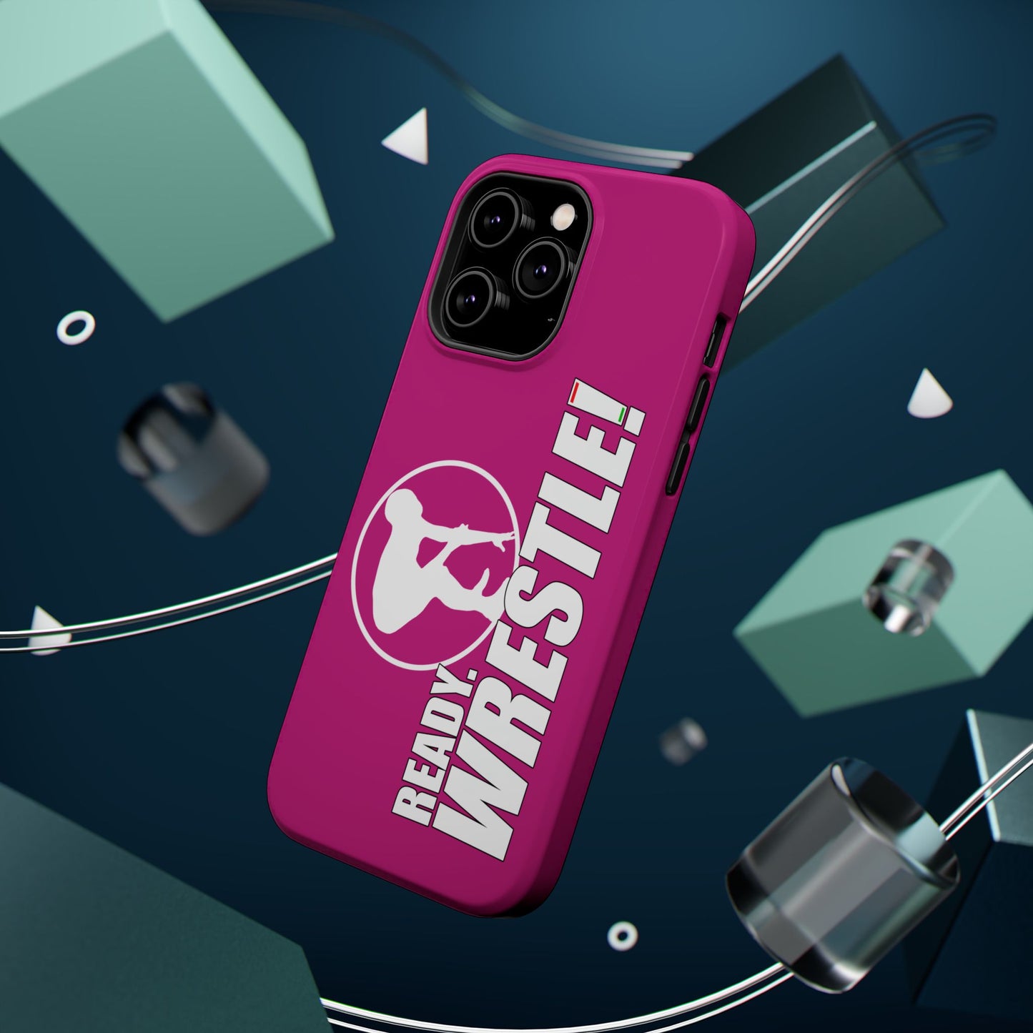 Ready. Wrestle! Pink iPhone Magnetic Impact-Resistant Case