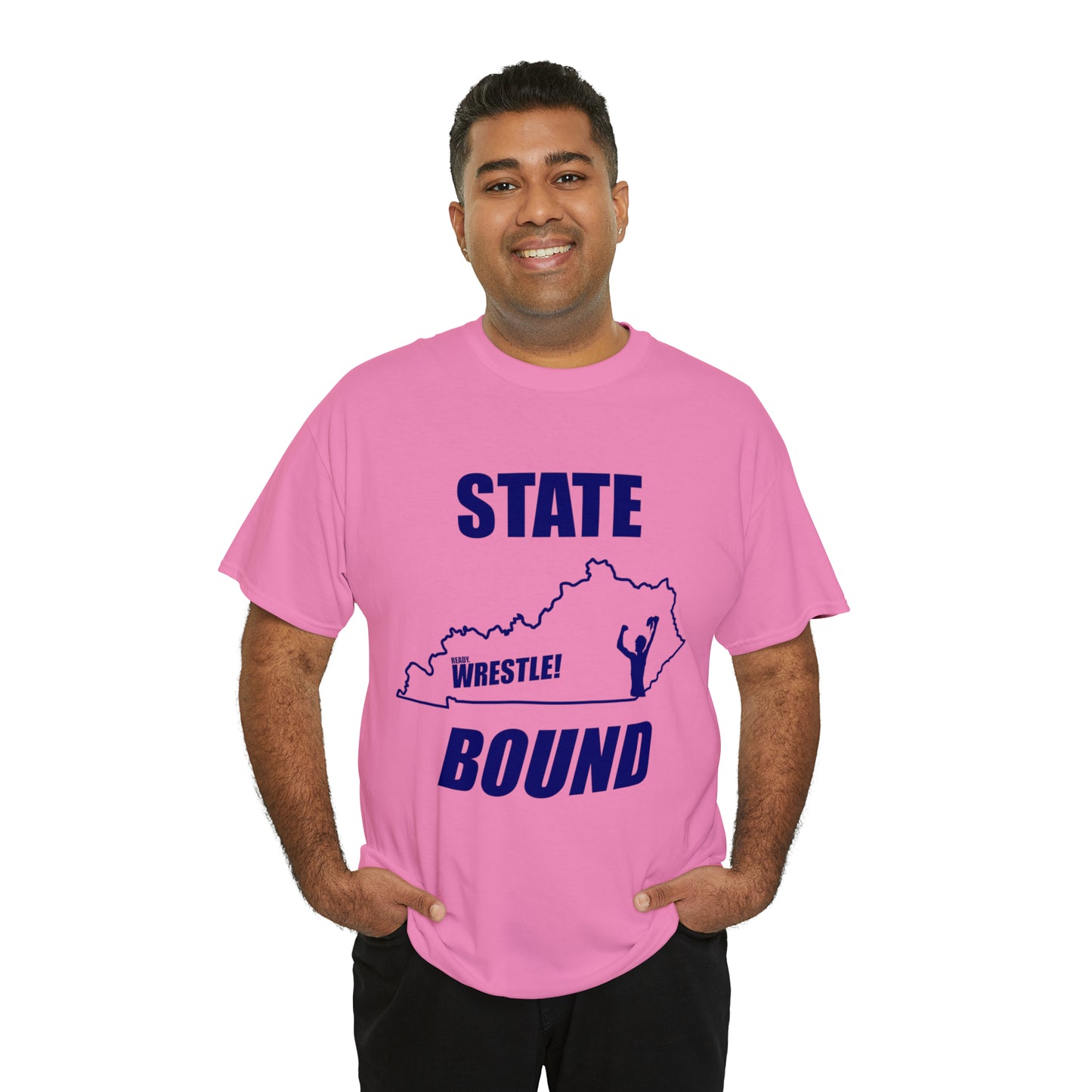 Kentucky State Bound, Royal Blue Logo, Unisex Heavy Cotton Tee