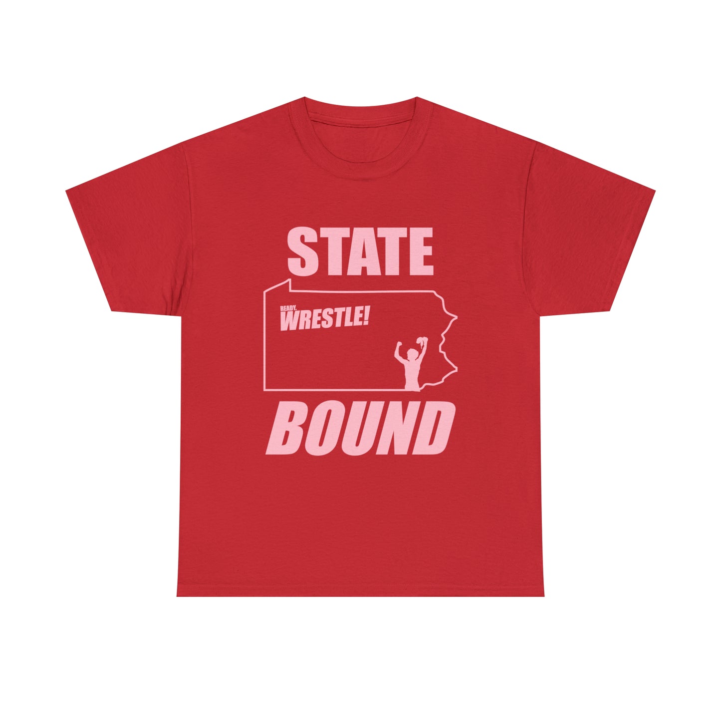 Pennsylvania State Bound, Pink Logo, Unisex Heavy Cotton Tee