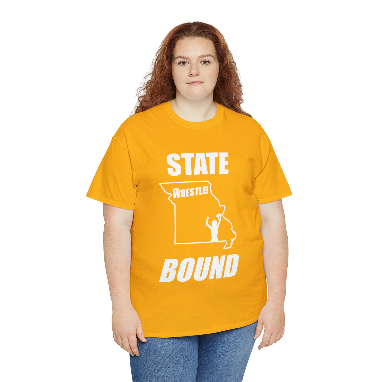 Missouri State Bound, White Logo, Unisex Heavy Cotton Tee