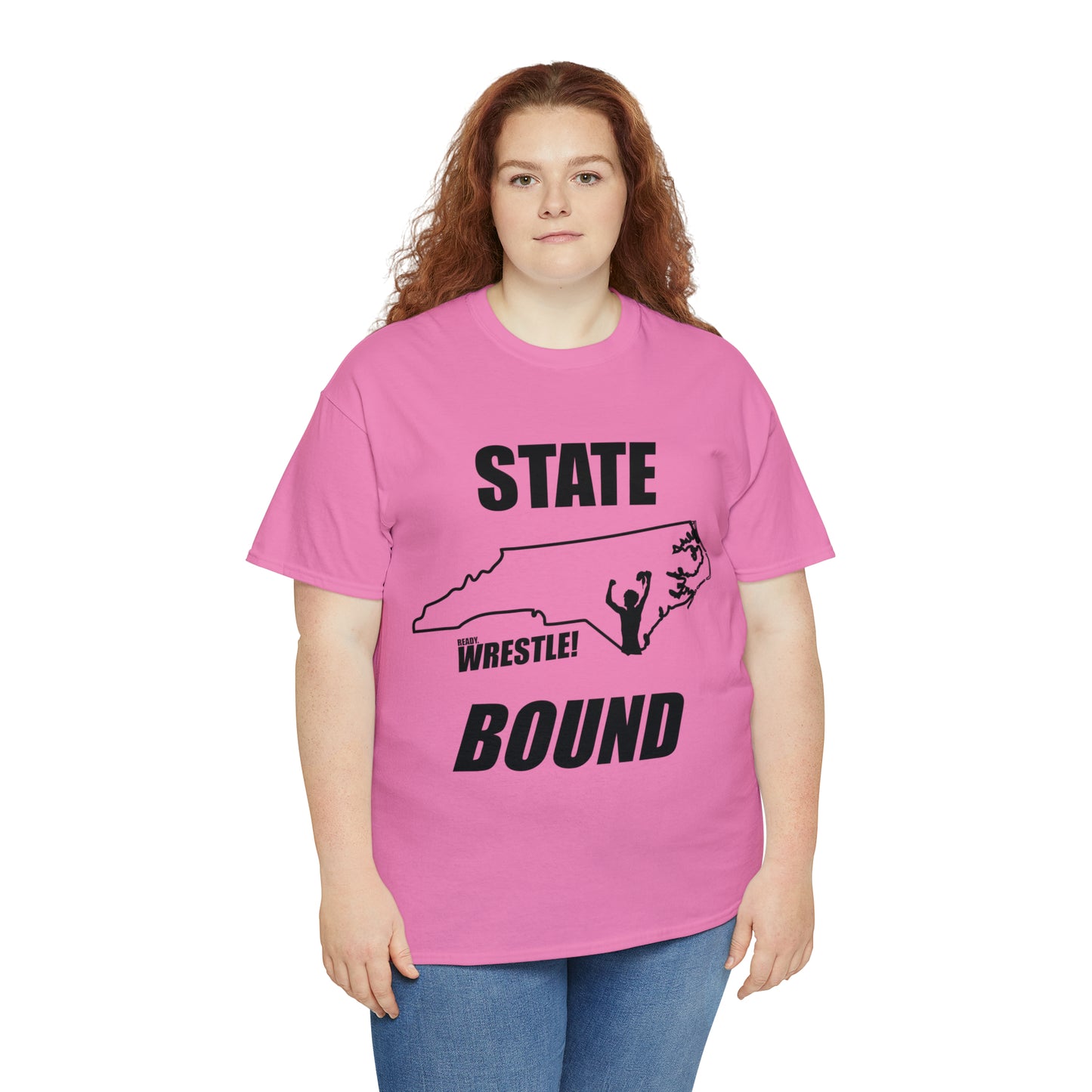 North Carolina State Bound, Black Logo, Unisex Heavy Cotton Tee