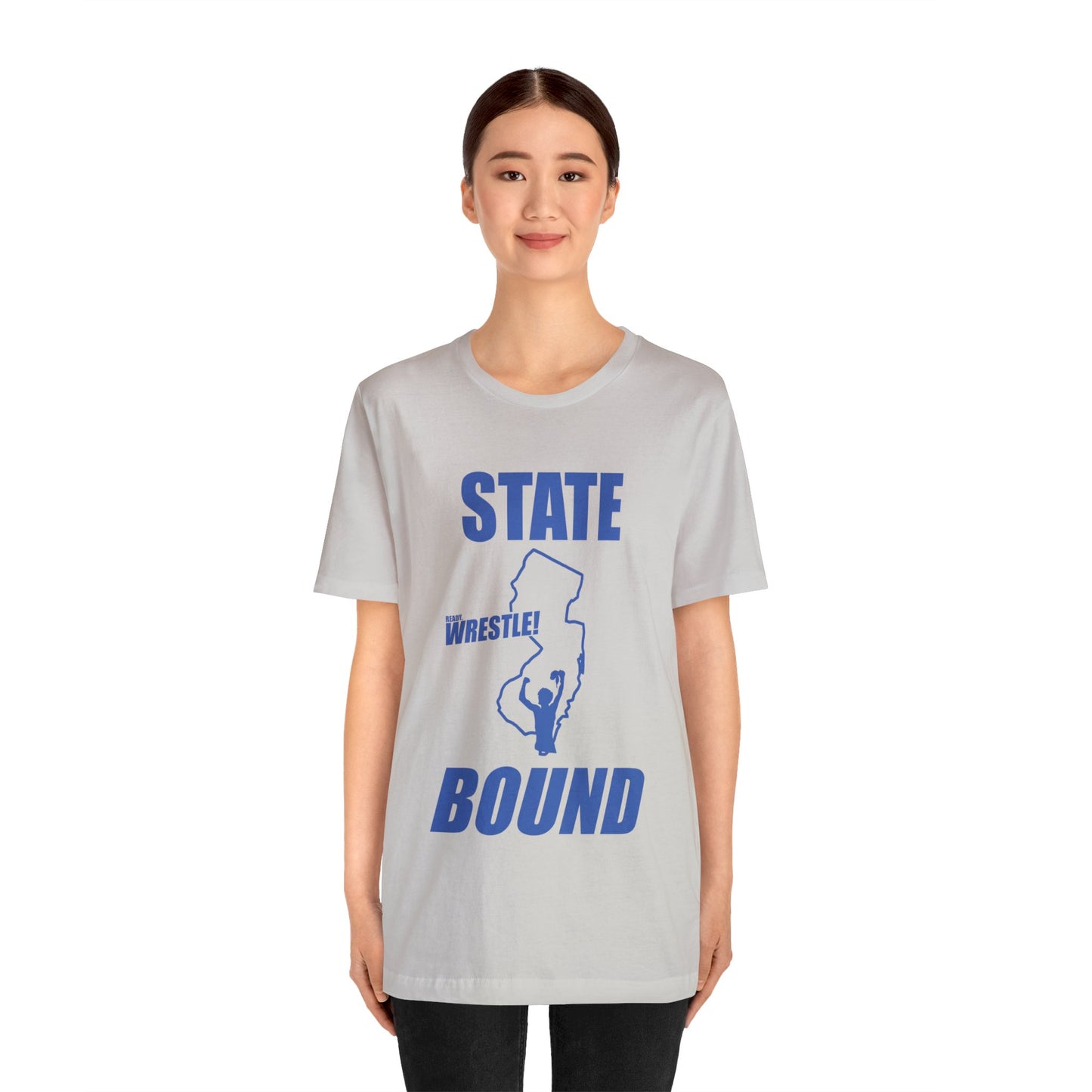 New Jersey State Bound, Blue print, Bella+Canvas 3001, Unisex Jersey Short Sleeve Tee