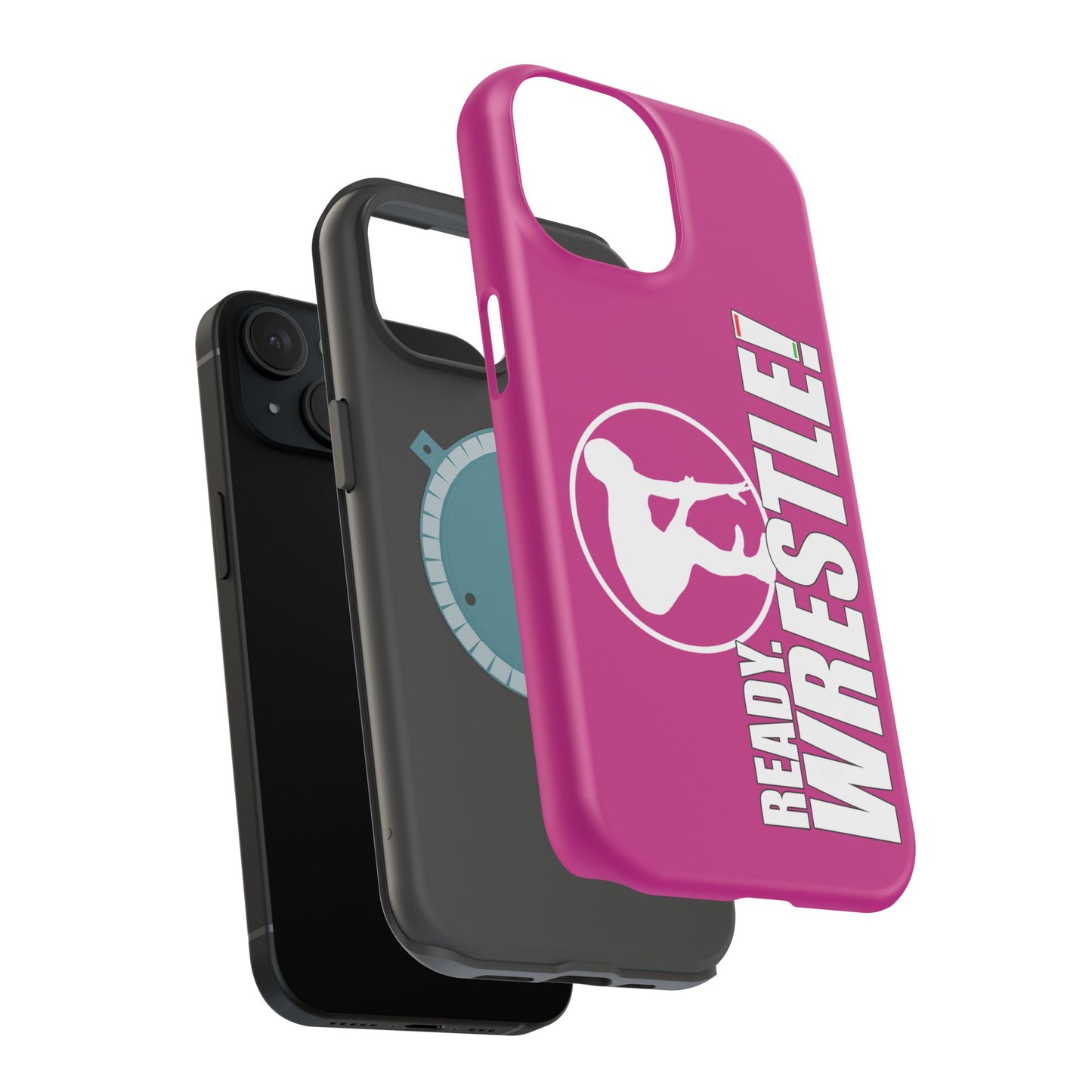 Ready. Wrestle! Pink iPhone Magnetic Impact-Resistant Case