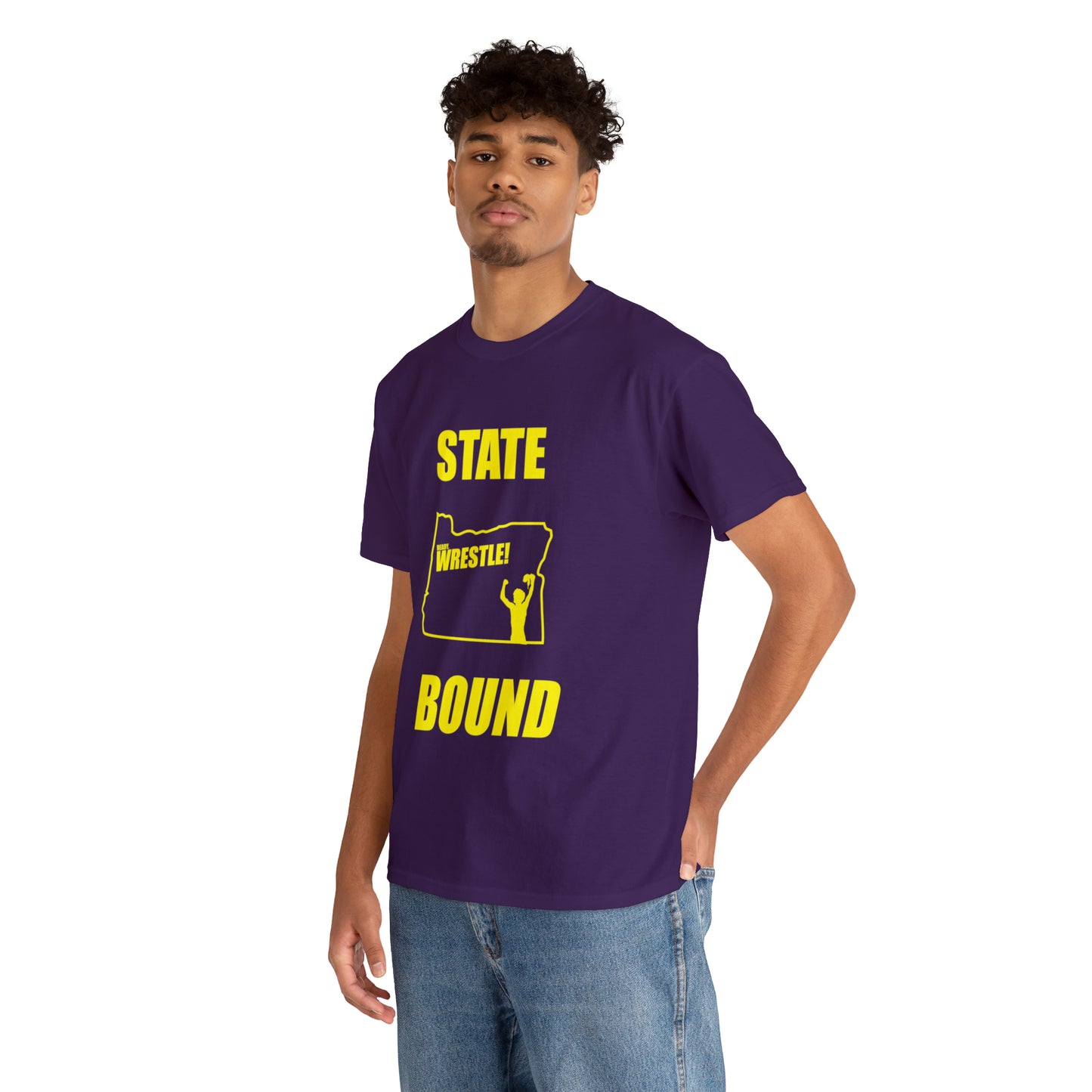 Oregon State Bound, Gold Logo, Unisex Heavy Cotton Tee