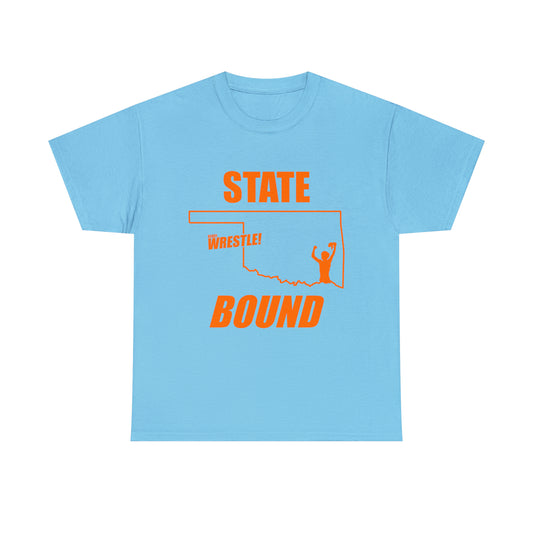 Oklahoma State Bound, Orange Logo, Unisex Heavy Cotton Tee