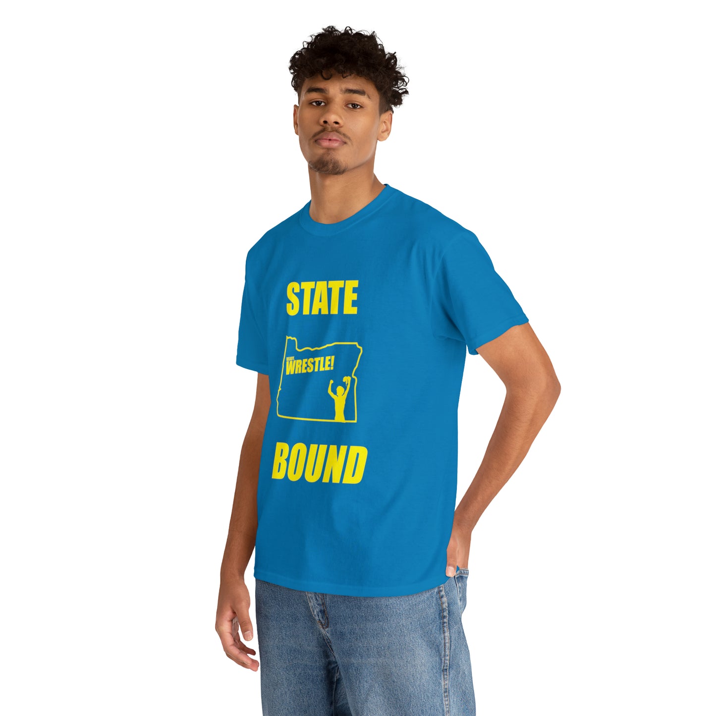 Oregon State Bound, Gold Logo, Unisex Heavy Cotton Tee