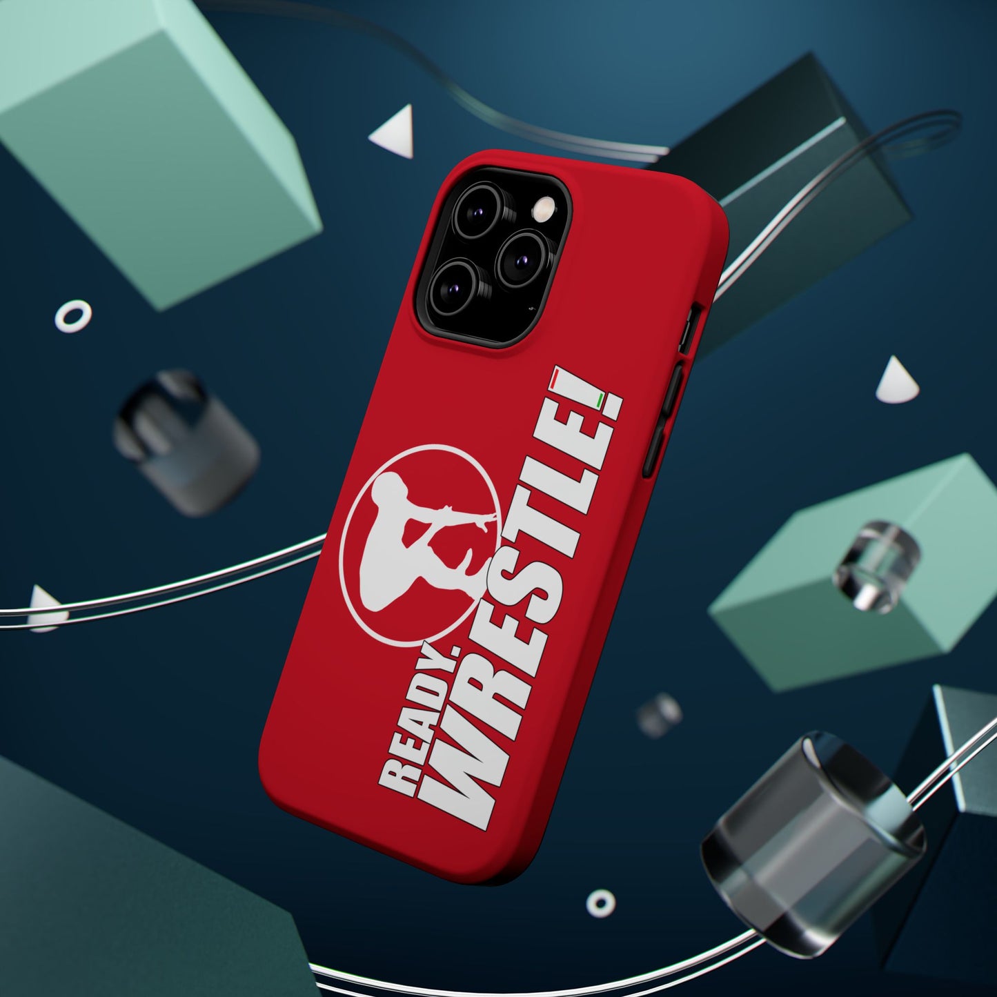 Ready. Wrestle! Red iPhone Magnetic Impact-Resistant Case