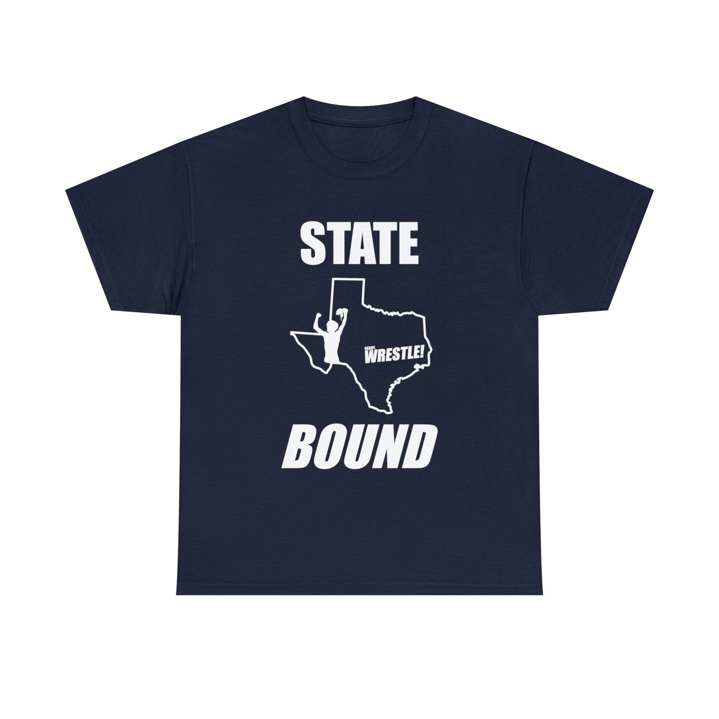 Texas State Bound, White Logo, Unisex Heavy Cotton Tee