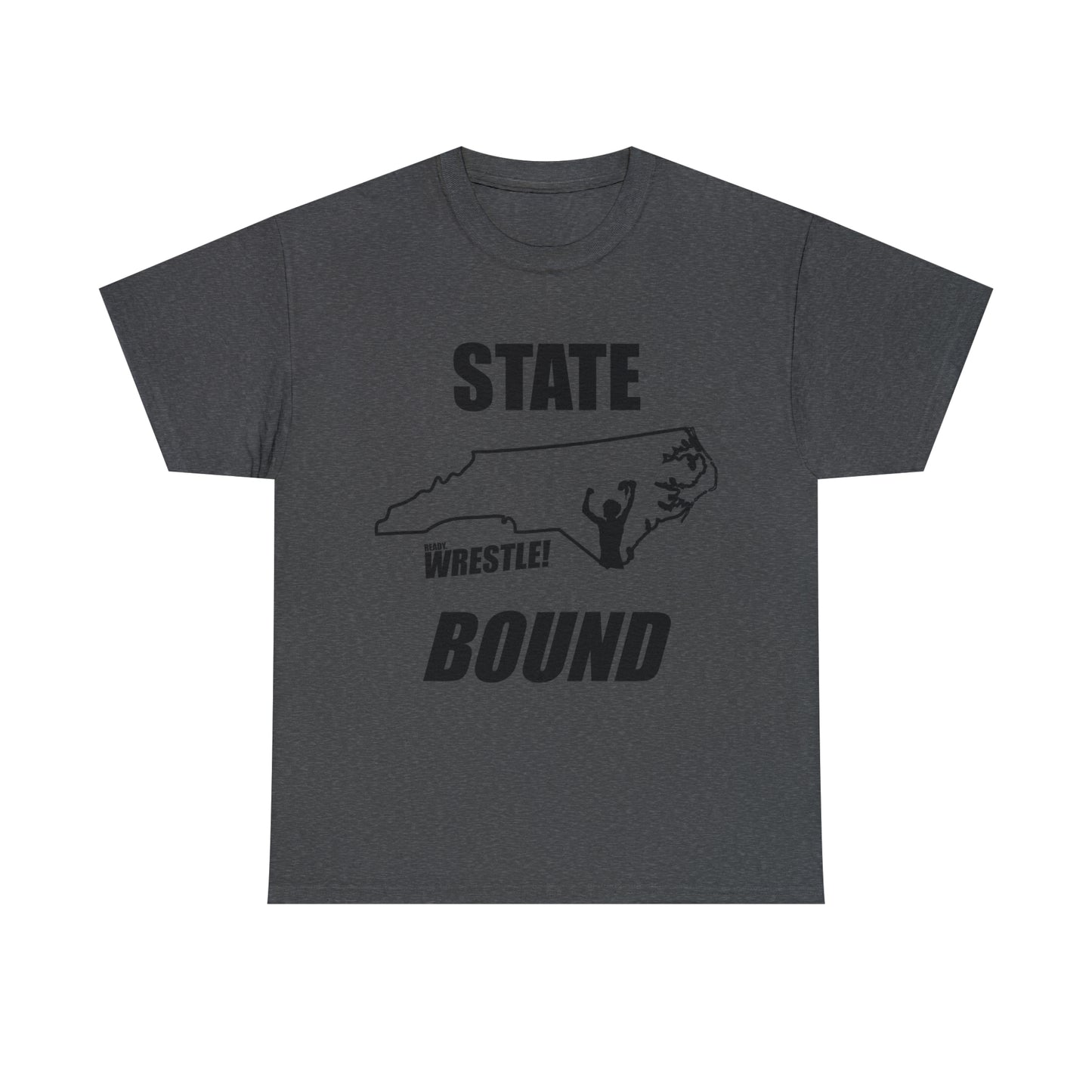 North Carolina State Bound, Black Logo, Unisex Heavy Cotton Tee