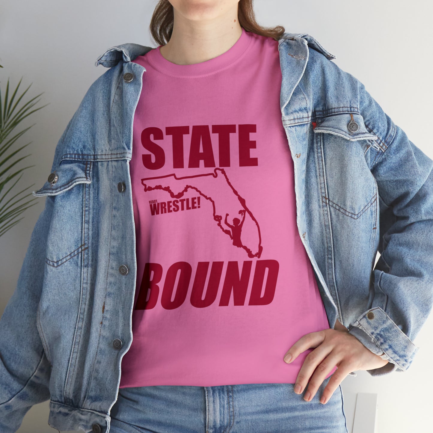 Florida State Bound, Red Logo, Unisex Heavy Cotton Tee