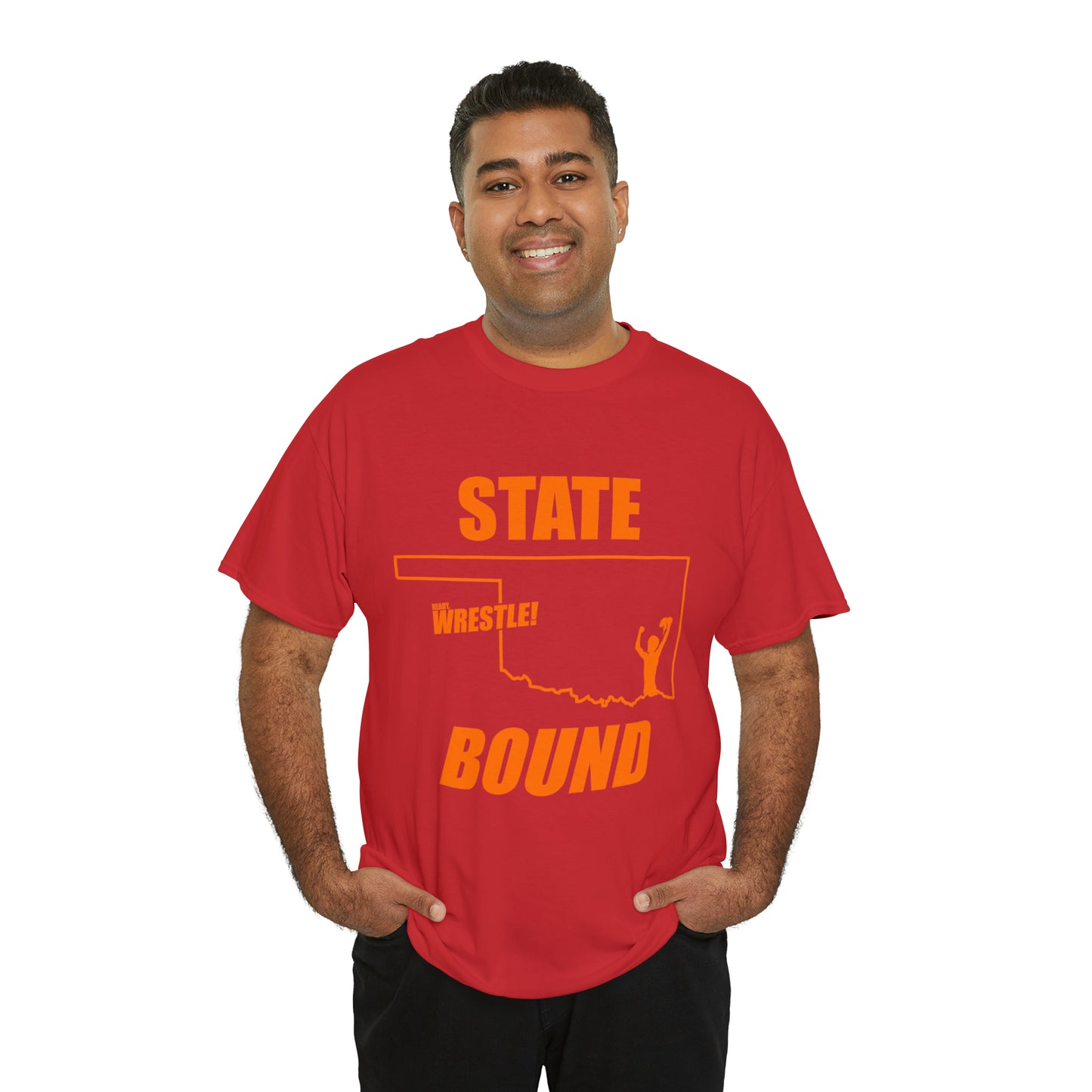 Oklahoma State Bound, Orange Logo, Unisex Heavy Cotton Tee