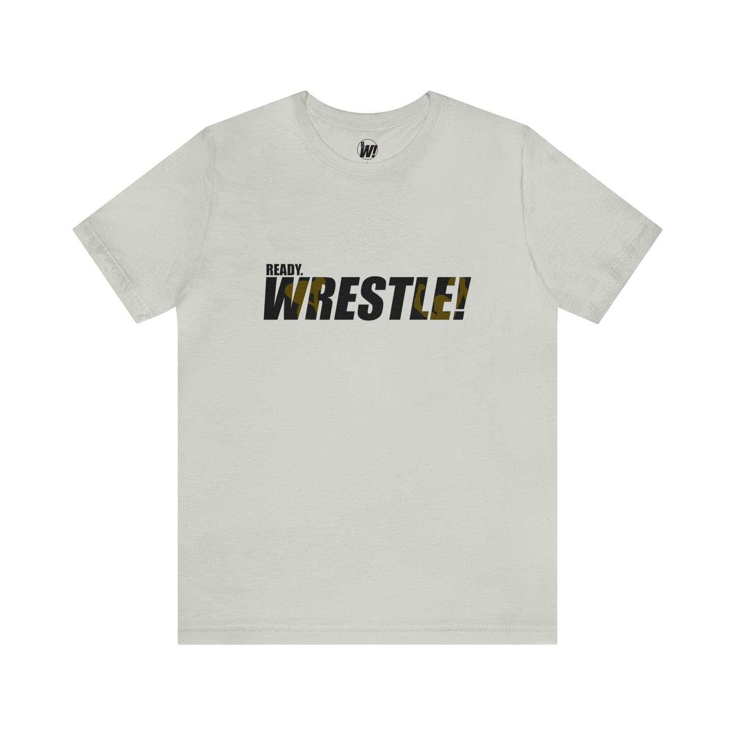 Ready. Wrestle! Black Logo w/Yellow Silhouettes, Unisex Heavy Cotton Tee Bella+Canvas