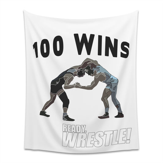 100 Wins! Printed Wall Tapestry