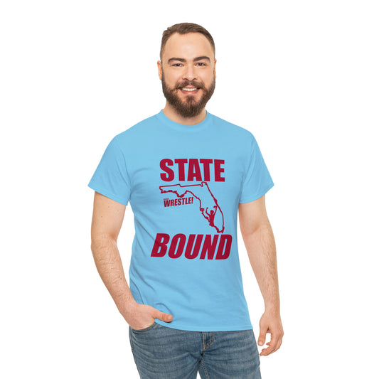 Florida State Bound, Red Logo, Unisex Heavy Cotton Tee