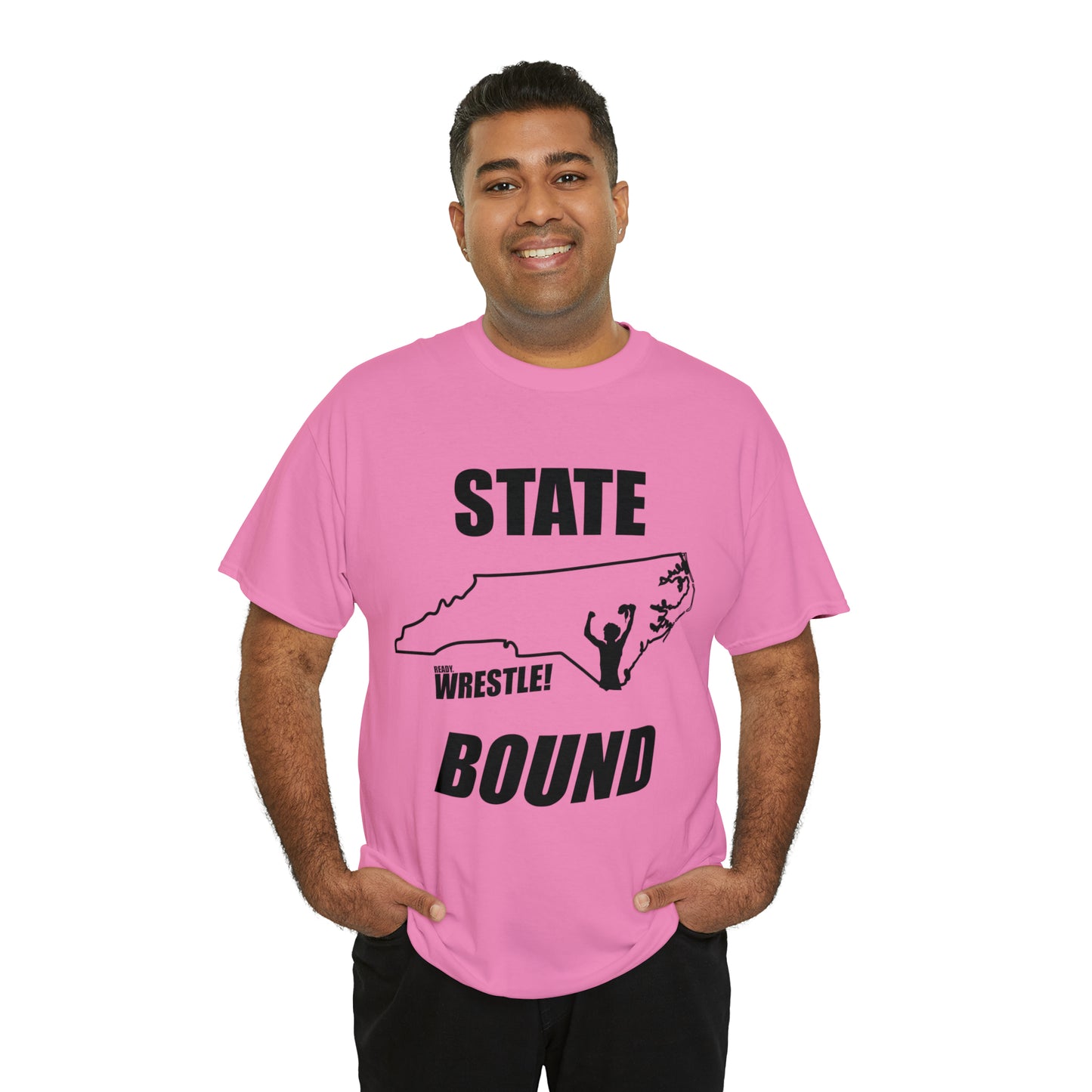 North Carolina State Bound, Black Logo, Unisex Heavy Cotton Tee