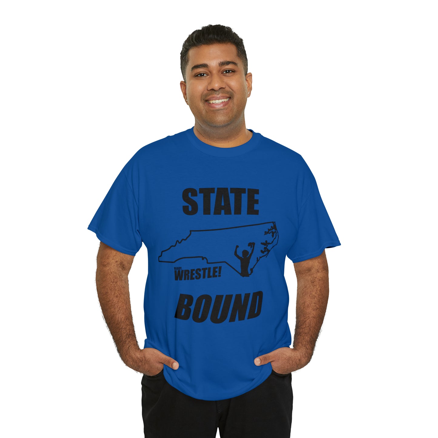 North Carolina State Bound, Black Logo, Unisex Heavy Cotton Tee