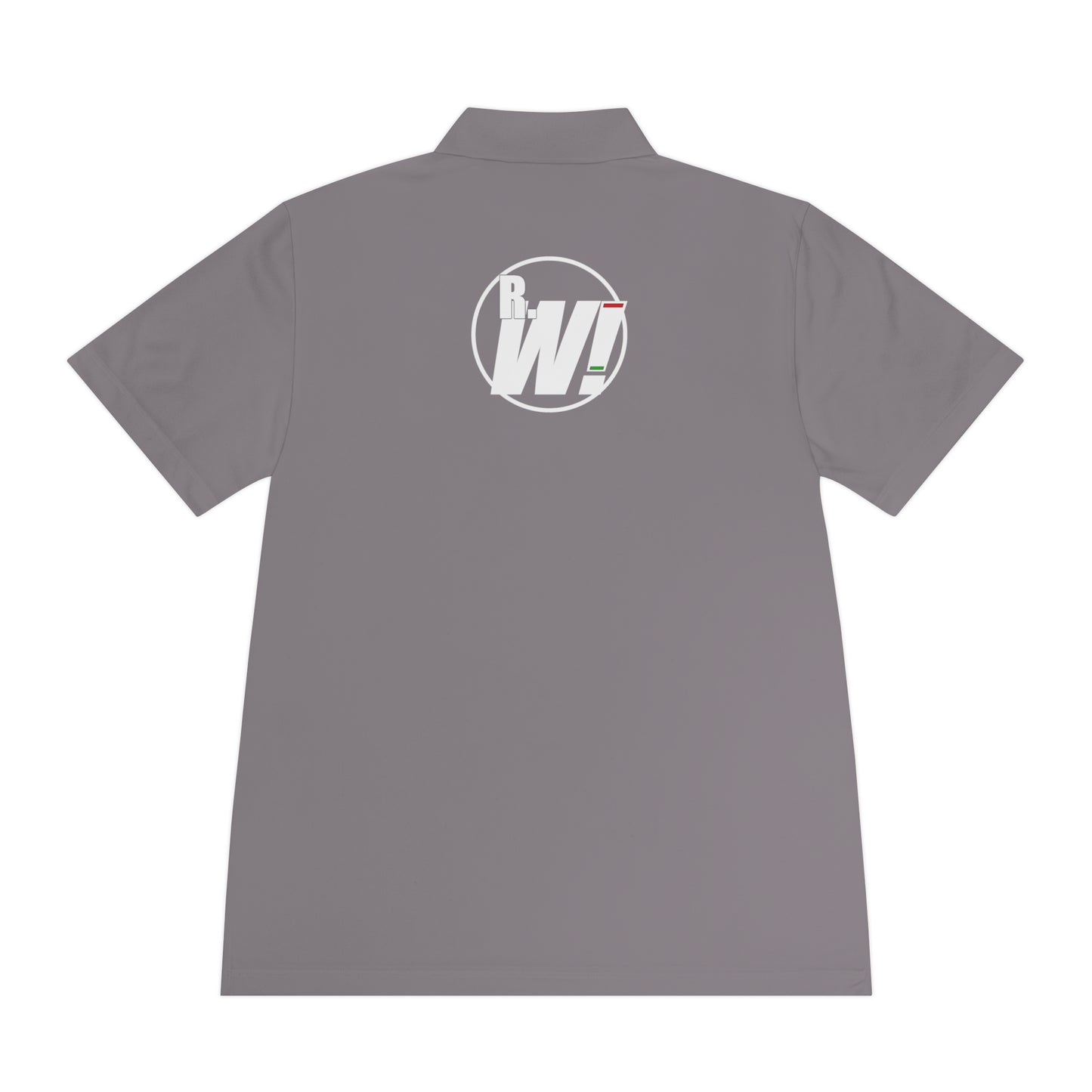 Ready. Wrestle! Men's Sport Polo Shirt White Logo