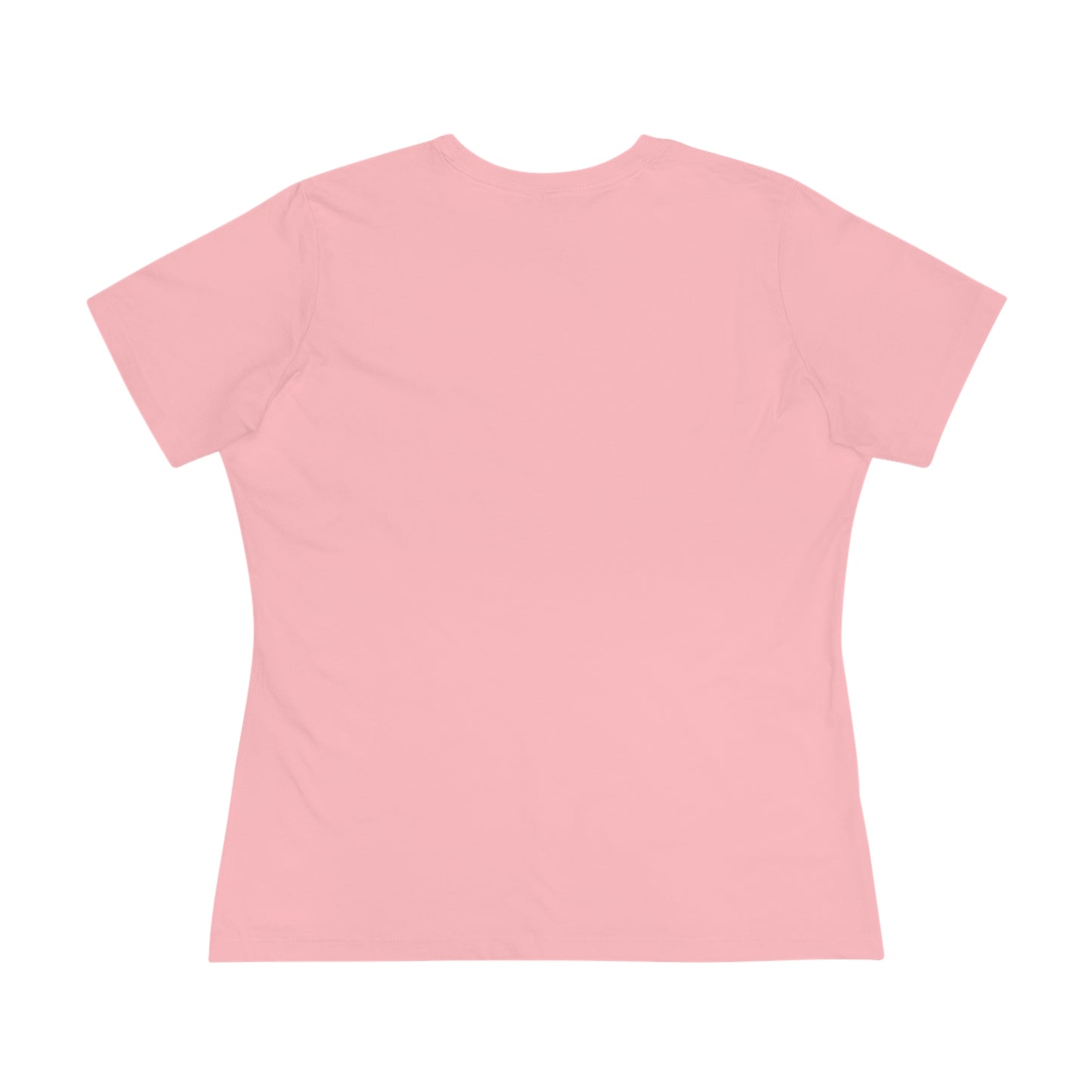 Ready. Wrestle! Women's Midweight Cotton Tee, White/Pink Logo