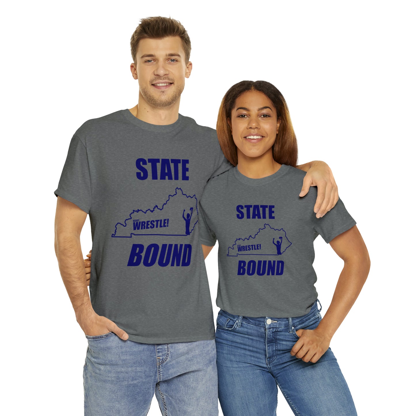 Kentucky State Bound, Royal Blue Logo, Unisex Heavy Cotton Tee